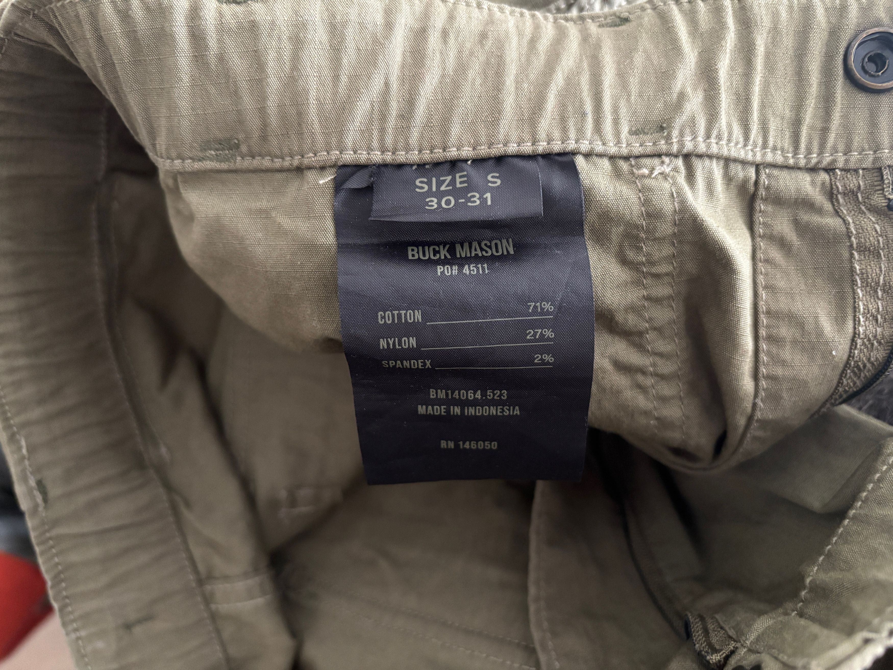 Buck Mason $215 Olive Green Ripstop Belted Fatigue Pants- 31-32 x29 Size US 32 / EU 48 - 8 Thumbnail