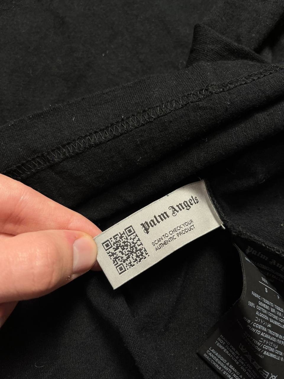 Palm Angels Palm Angels Sprayed Logo T-Shirt London Black/Blue Size US S / EU 44-46 / 1 - 8 Thumbnail