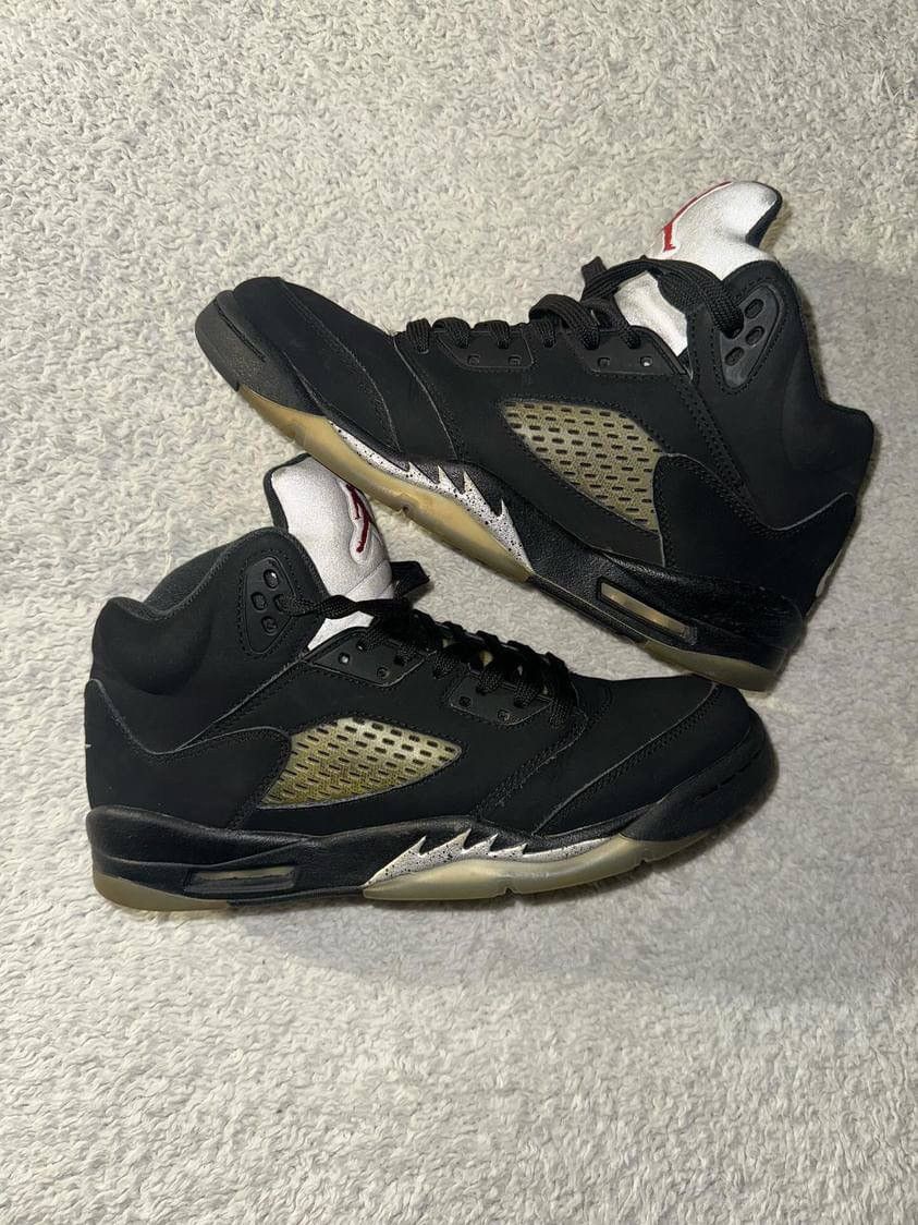 Jordan Brand Jordan 5 Retro Black Metallic Size US 7 / EU 40 - 2 Thumbnail