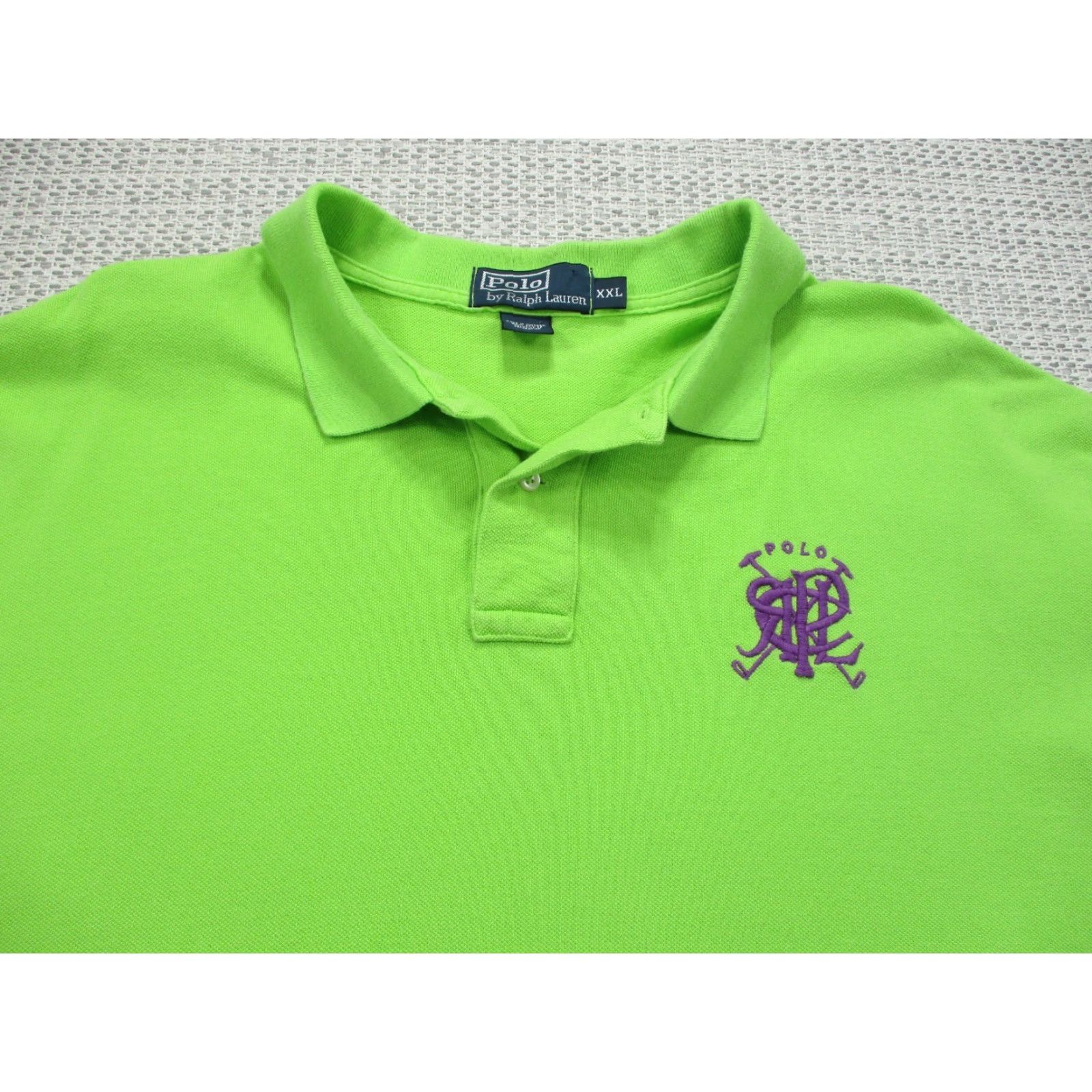 Ralph Lauren Polo Ralph Lauren Rugby Polo Shirt Mens Regular Fit 2XL Green Script Polo Shirt Size US XXL / EU 58 / 5 - 4 Thumbnail