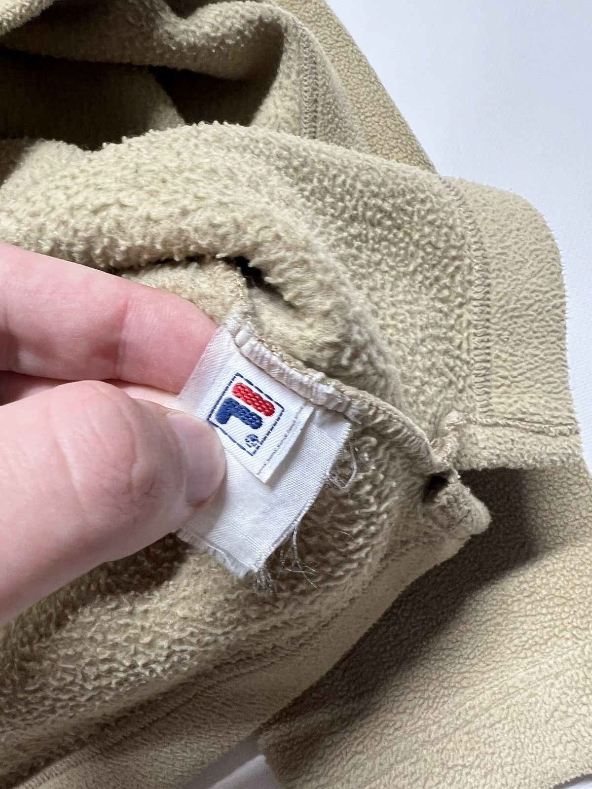 Fila × Vintage Vintage Y2k Fila Light Brown Spell Out Fleece Sweatshirt 90s Size US M / EU 48-50 / 2 - 6 Thumbnail
