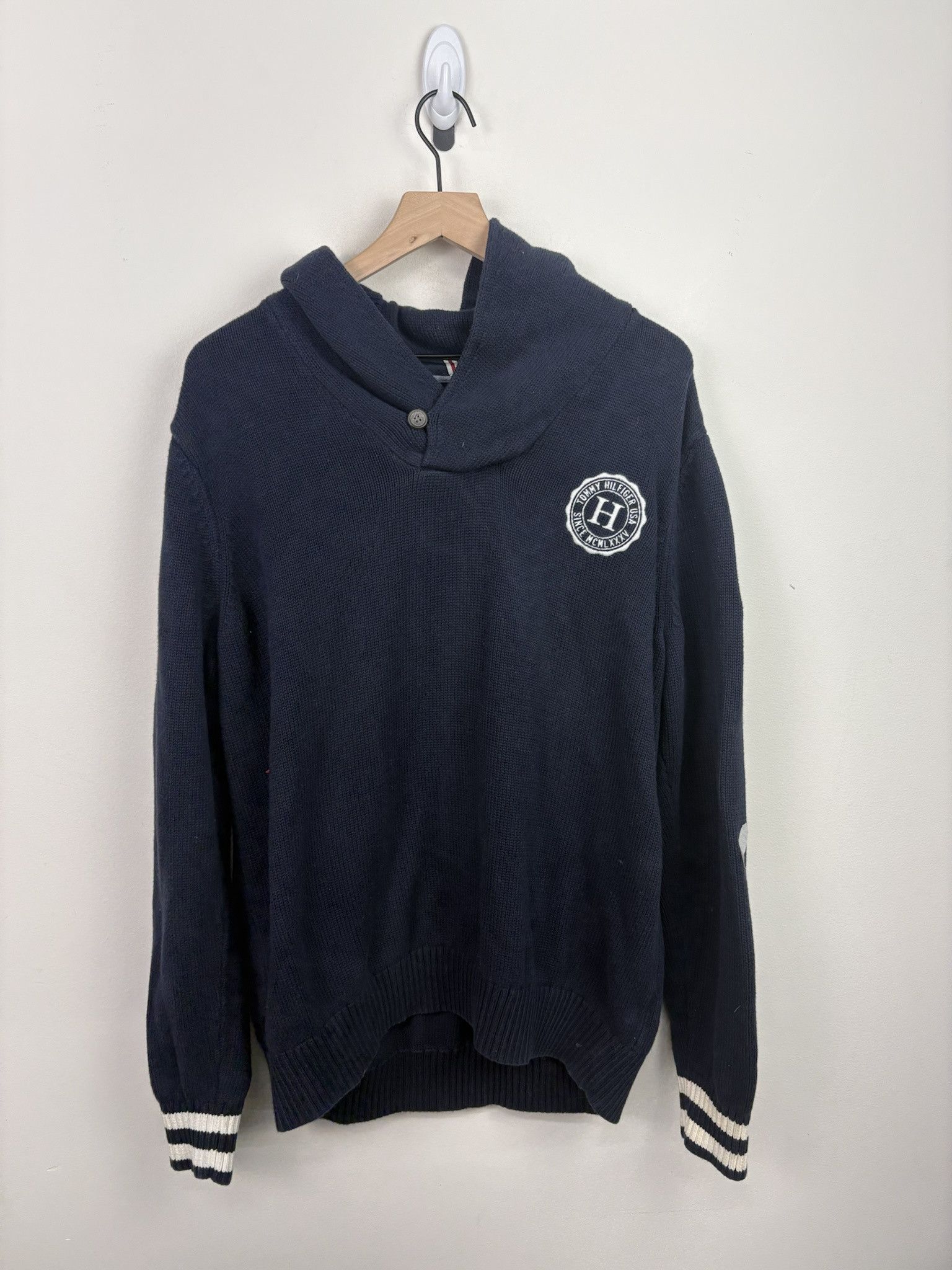 Other Vintage Knit Fleece Tommy Hilifger Quarter Button Cardigan Size US XL / EU 56 / 4 - 1 Thumbnail