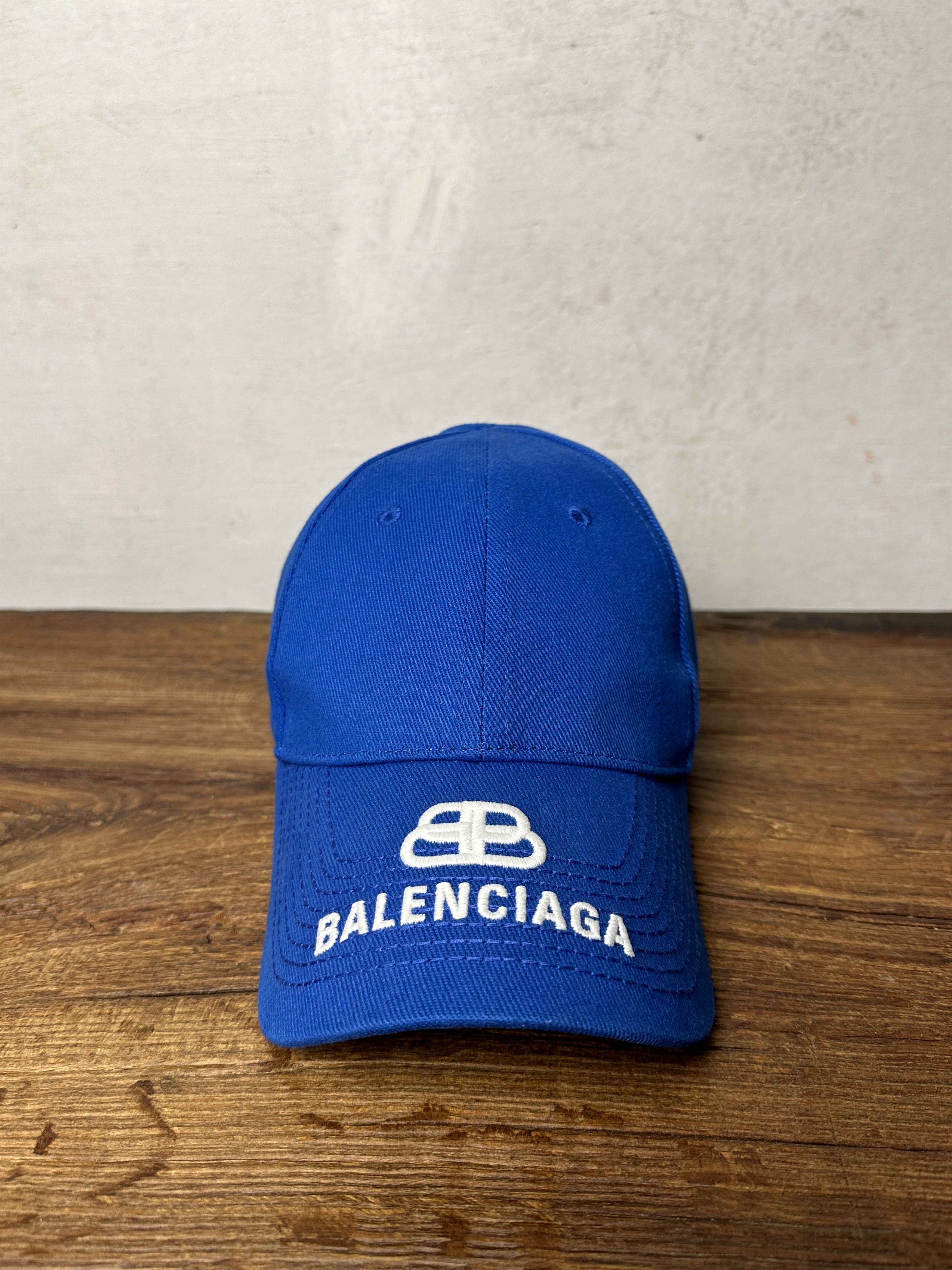 Balenciaga Balenciaga Embroidered Blue Logo Cap Size ONE SIZE - 5 Thumbnail