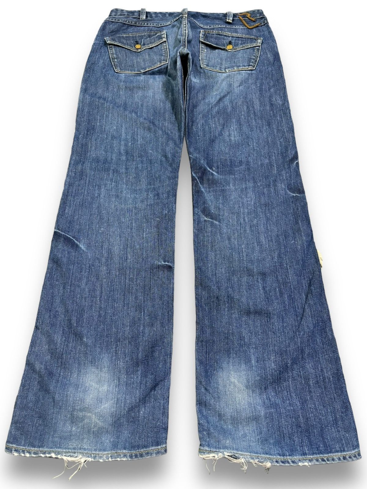 Ralph Lauren Vintage Ralph Lauren Button Fly Blue Faded Loose Fit Jeans Size US 32 / EU 48 - 2 Thumbnail