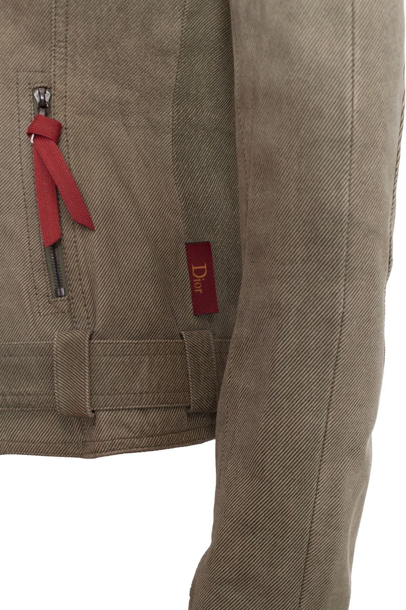 Dior Christian Dior, Green suede biker jacket and skirt Size S / US 4 / IT 40 - 13 Thumbnail