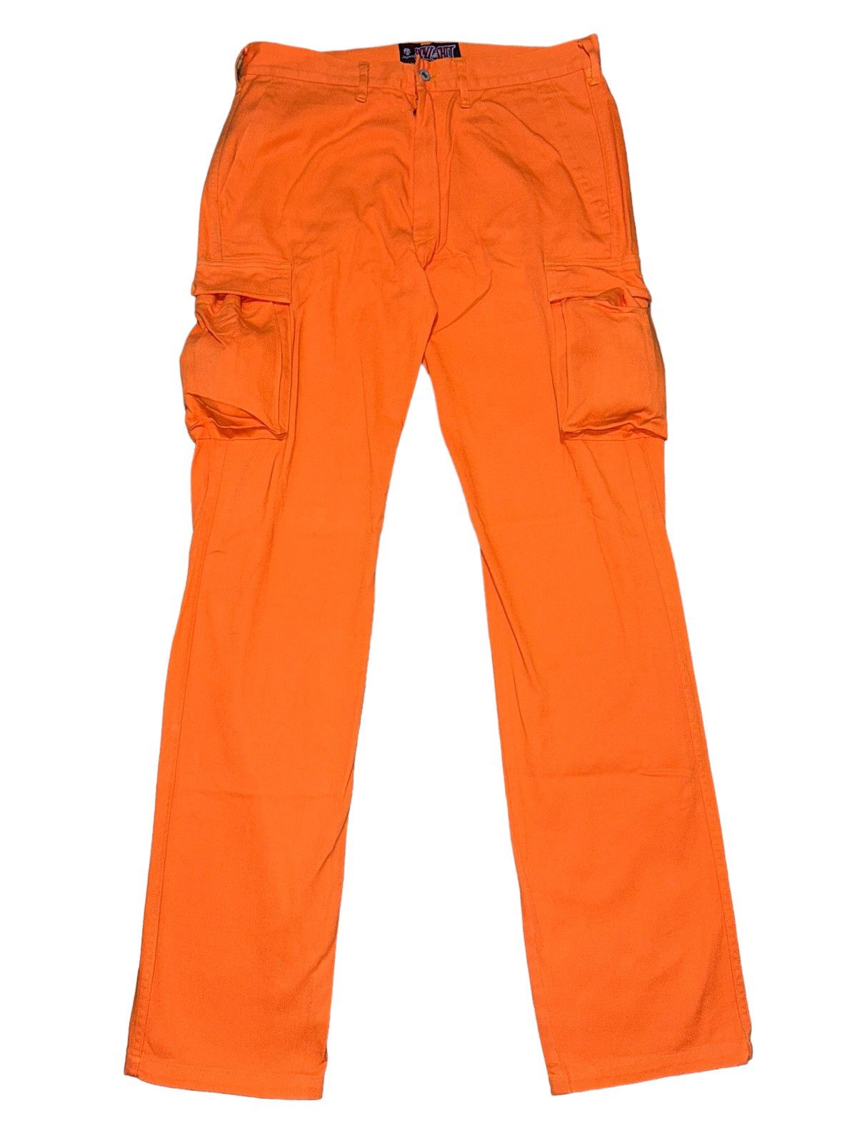 image of Hysteric Glamour 1990S Japan Streetwear “Skullshit” Cargo Jeans in Orange, Men's (Size 32)
