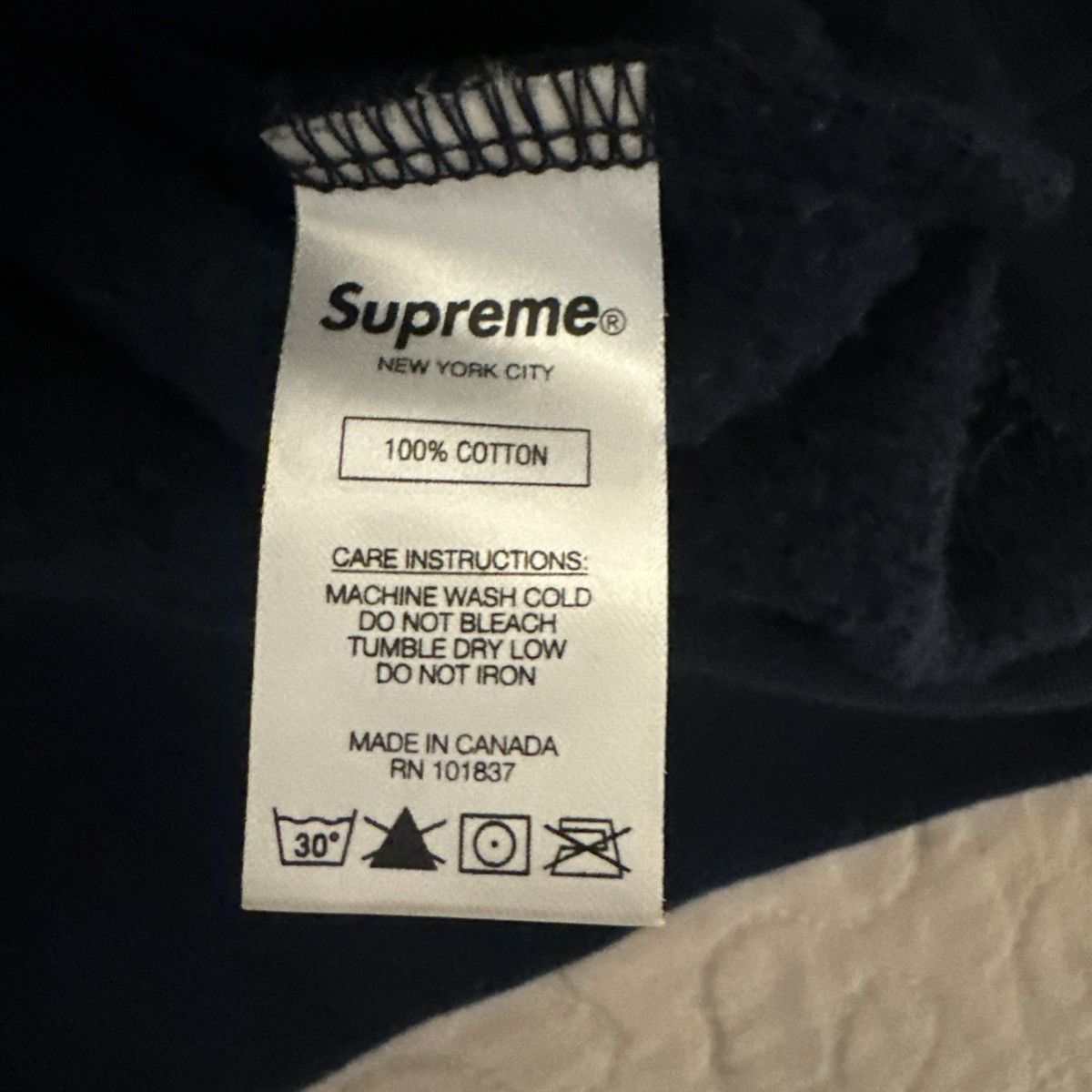 Supreme Supreme Underline Navy Crewneck Size US L / EU 52-54 / 3 - 5 Thumbnail