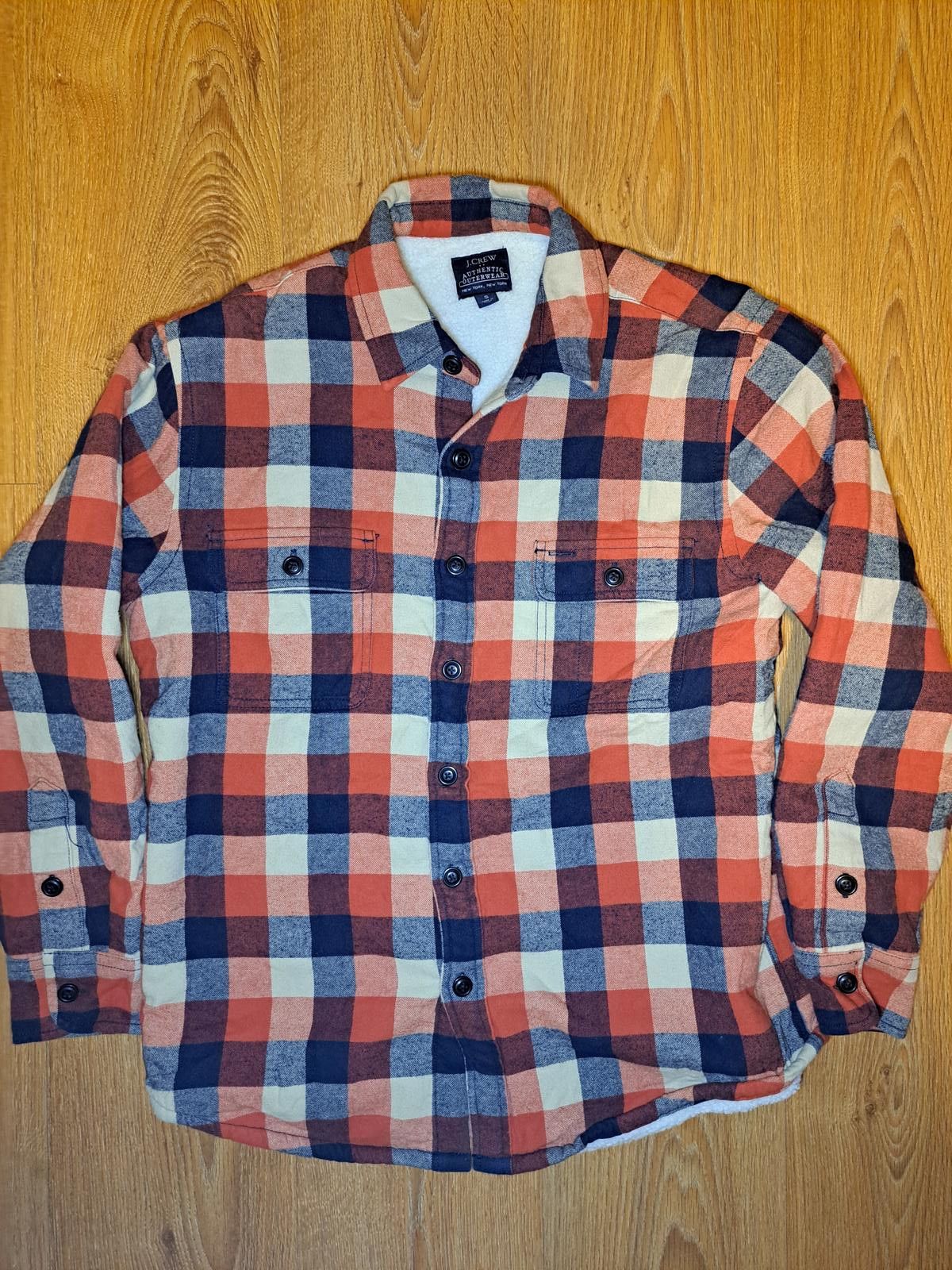 J.Crew J Crew Flannel Button Up Jacket Mens Small Multicolor Check Size US S / EU 44-46 / 1 - 1 Thumbnail