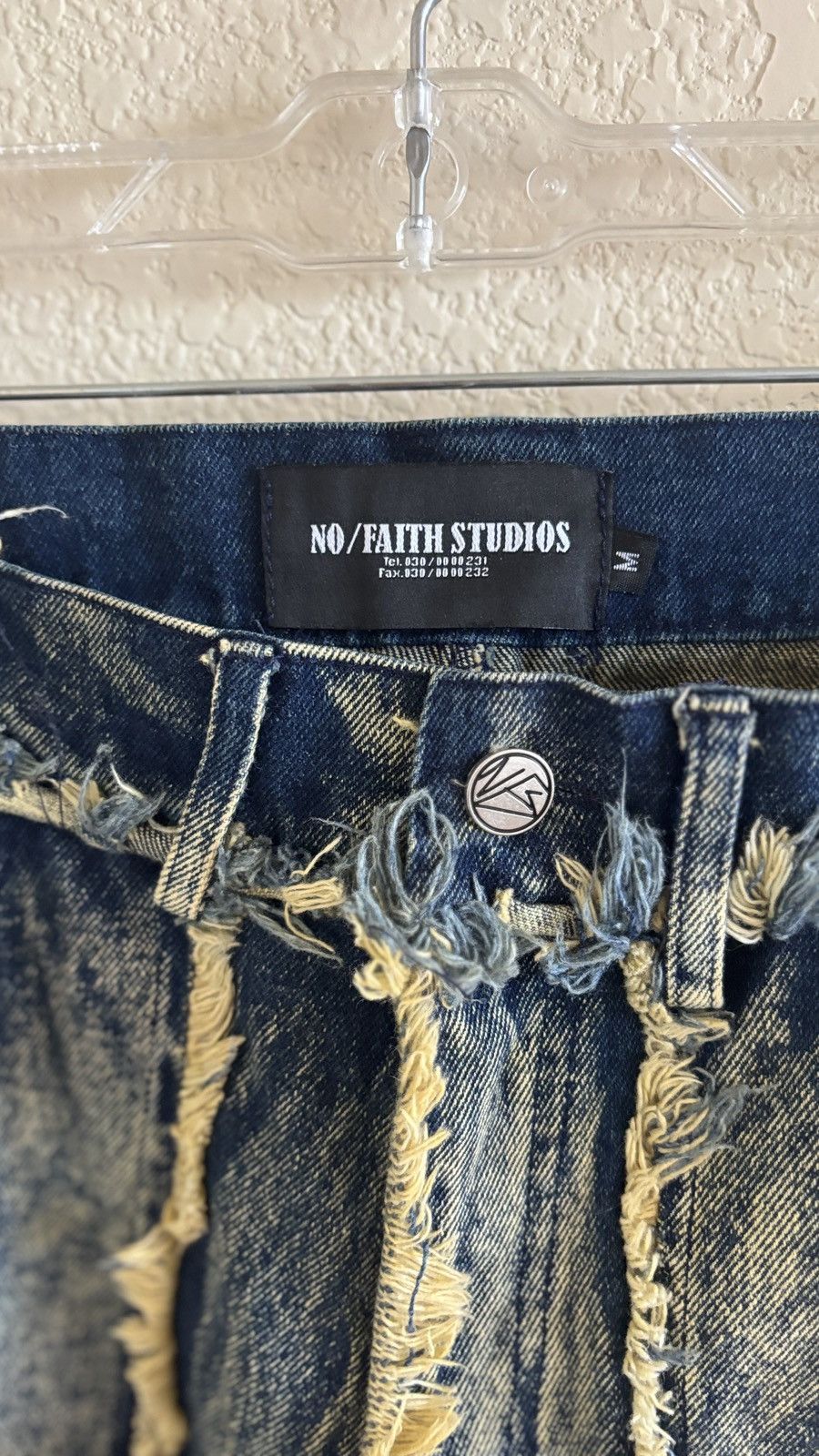 No Faith Studios No Faith Studios Flared Denim 002 Green/Blue Size US 32 / EU 48 - 3 Thumbnail