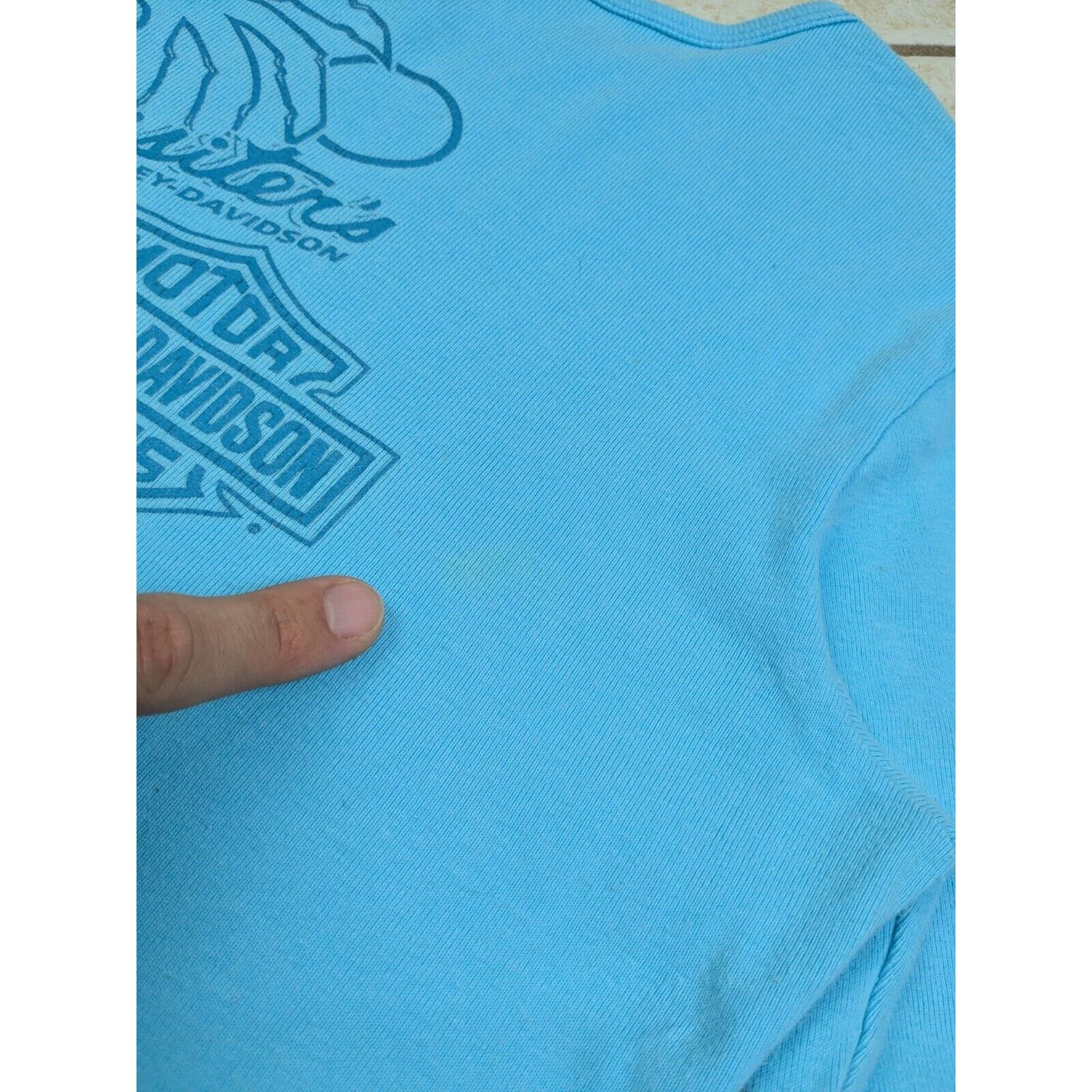 Harley Davidson Vtg Harley Davidson Shirt M Blue Y2K 3/4 Sleeve Sarasota FL Size M / US 6-8 / IT 42-44 - 8 Thumbnail