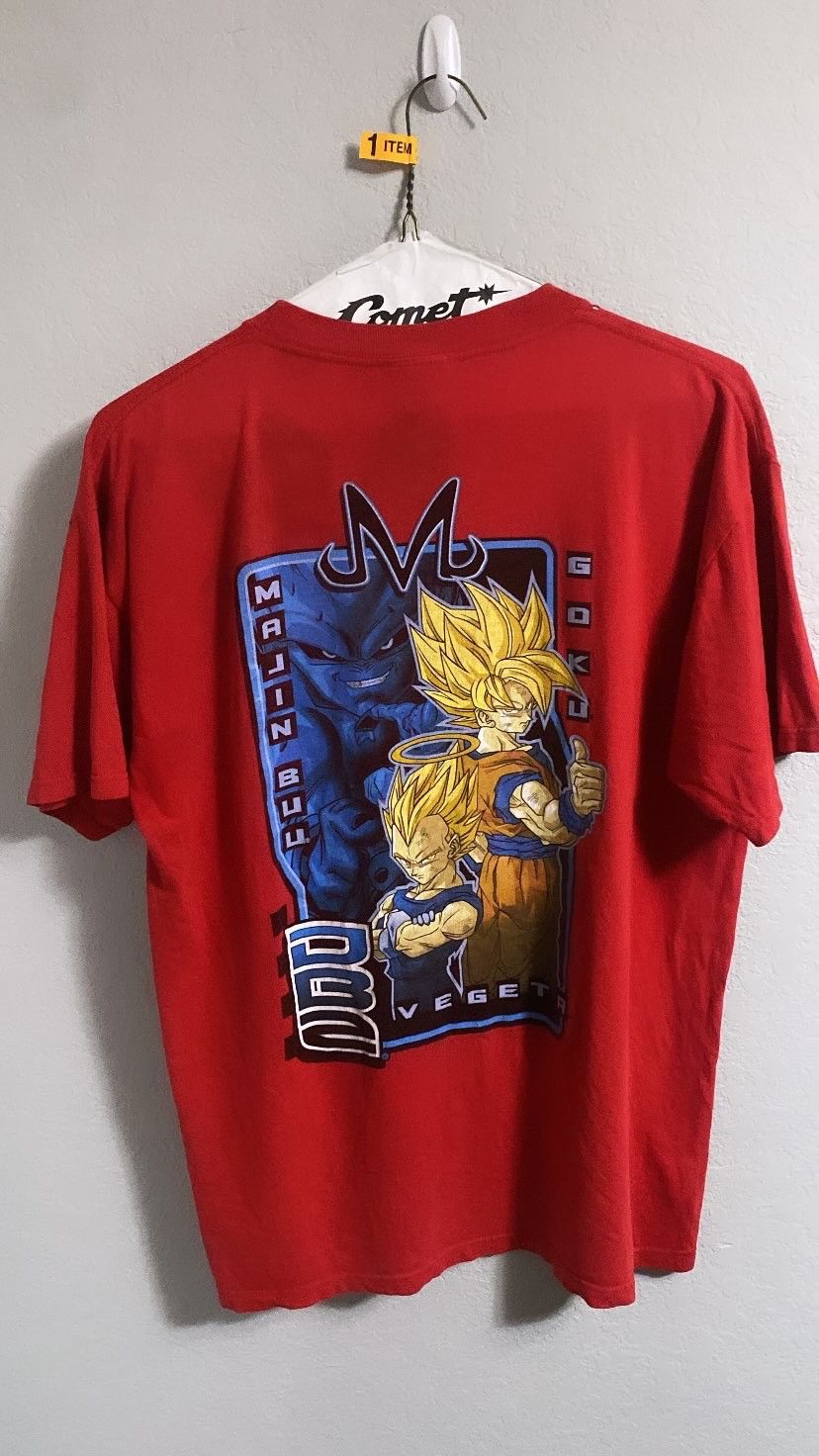 Image of Cartoon Network x Pokemon Vintage 90’S Dragon Ball Z Anime Shirt in Blue, Men's (Size Large)