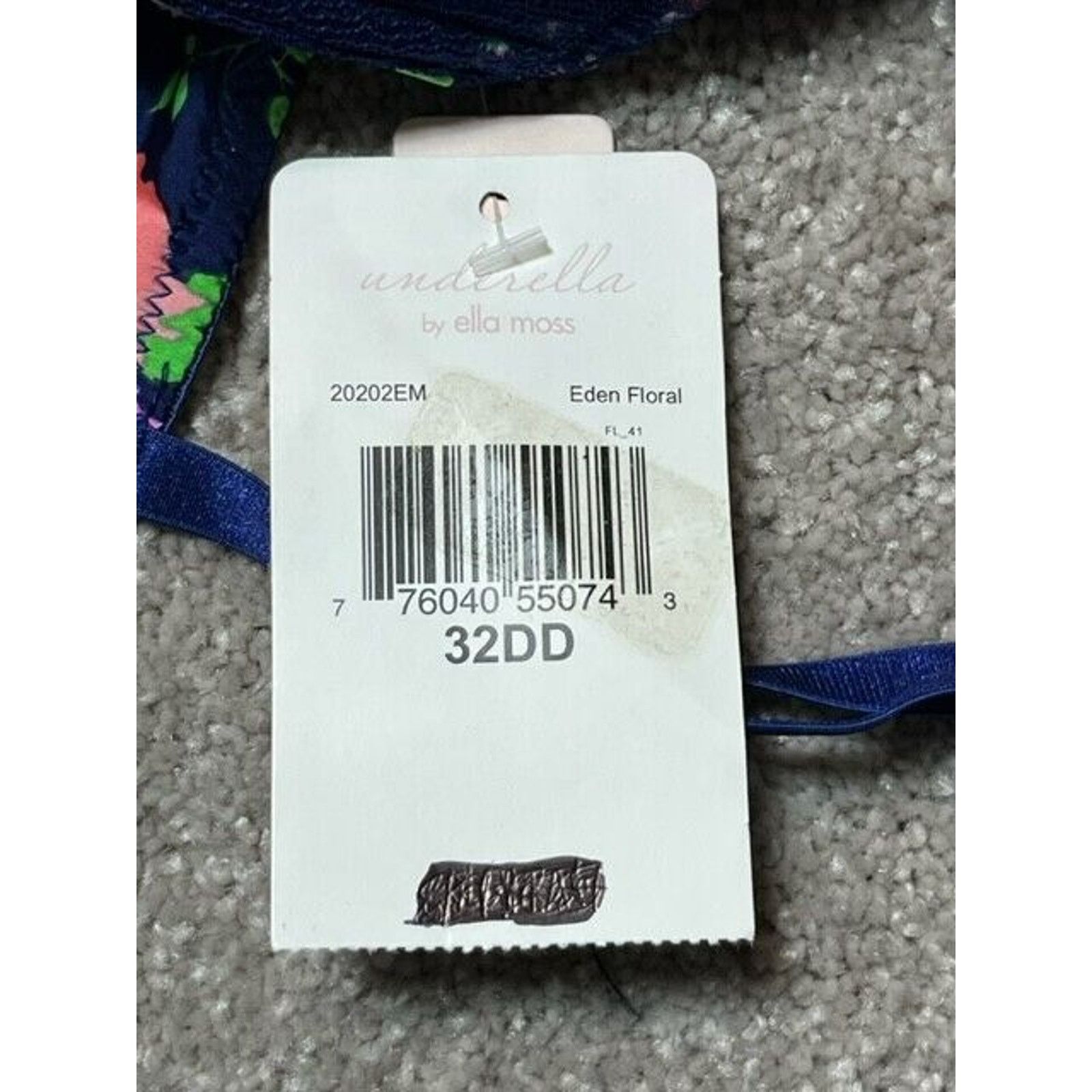 Other Underella by Ella Moss Bra 32DD Eden Floral Underwire Blue Size ONE SIZE - 9 Thumbnail