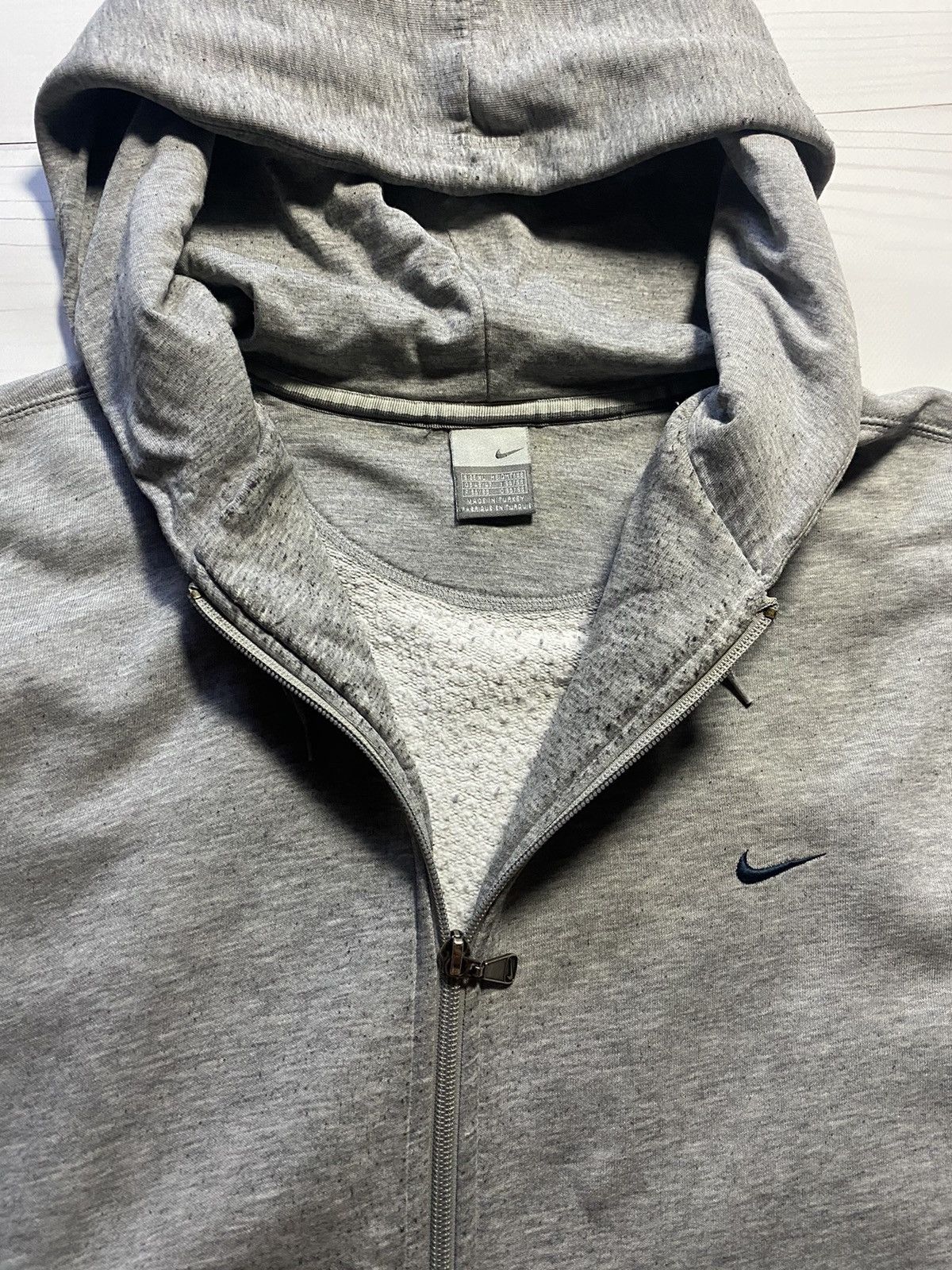 Nike Vintage Nike faded distressed full zip y2k hoodie oversize Size US XL / EU 56 / 4 - 10 Thumbnail