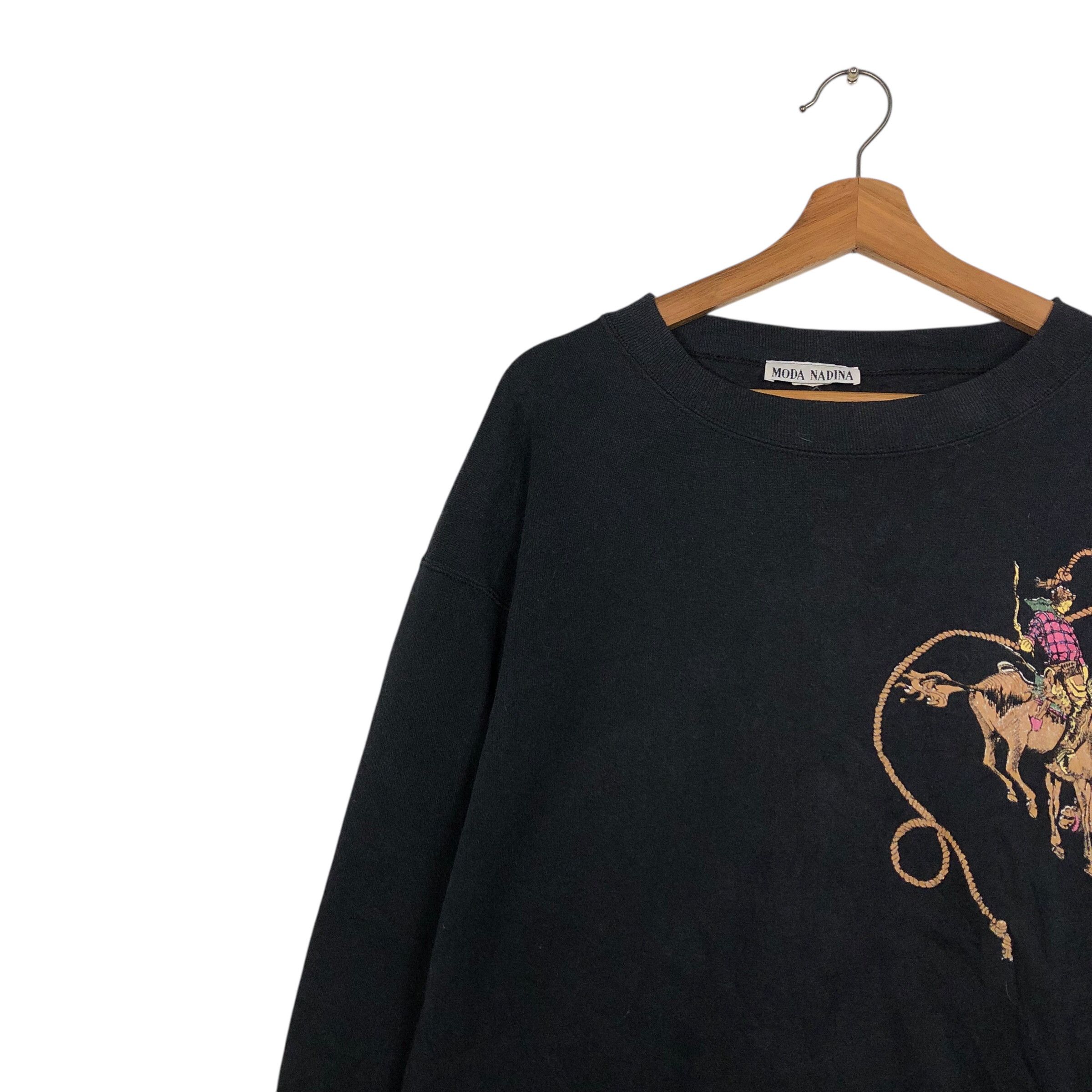Japanese Brand 📌Vintage Sweatshirt Mona Nadina Cartoon Design Big Logo Size US M / EU 48-50 / 2 - 8 Thumbnail