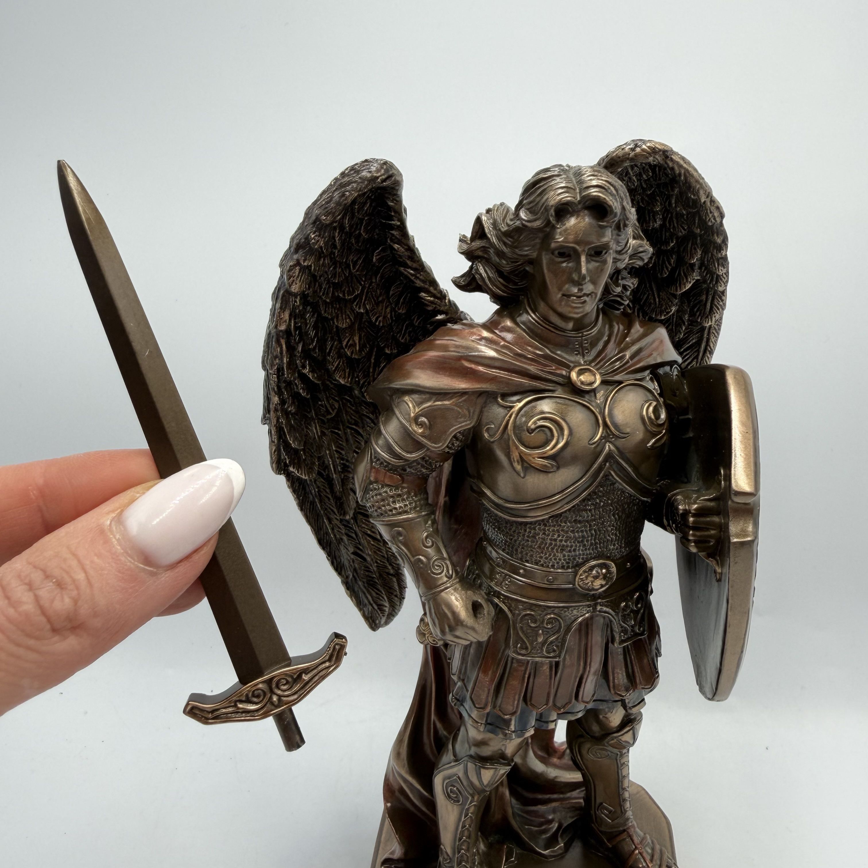 Other Archangel Michael Statue Bronze Polystone Figurine Size ONE SIZE - 10 Thumbnail