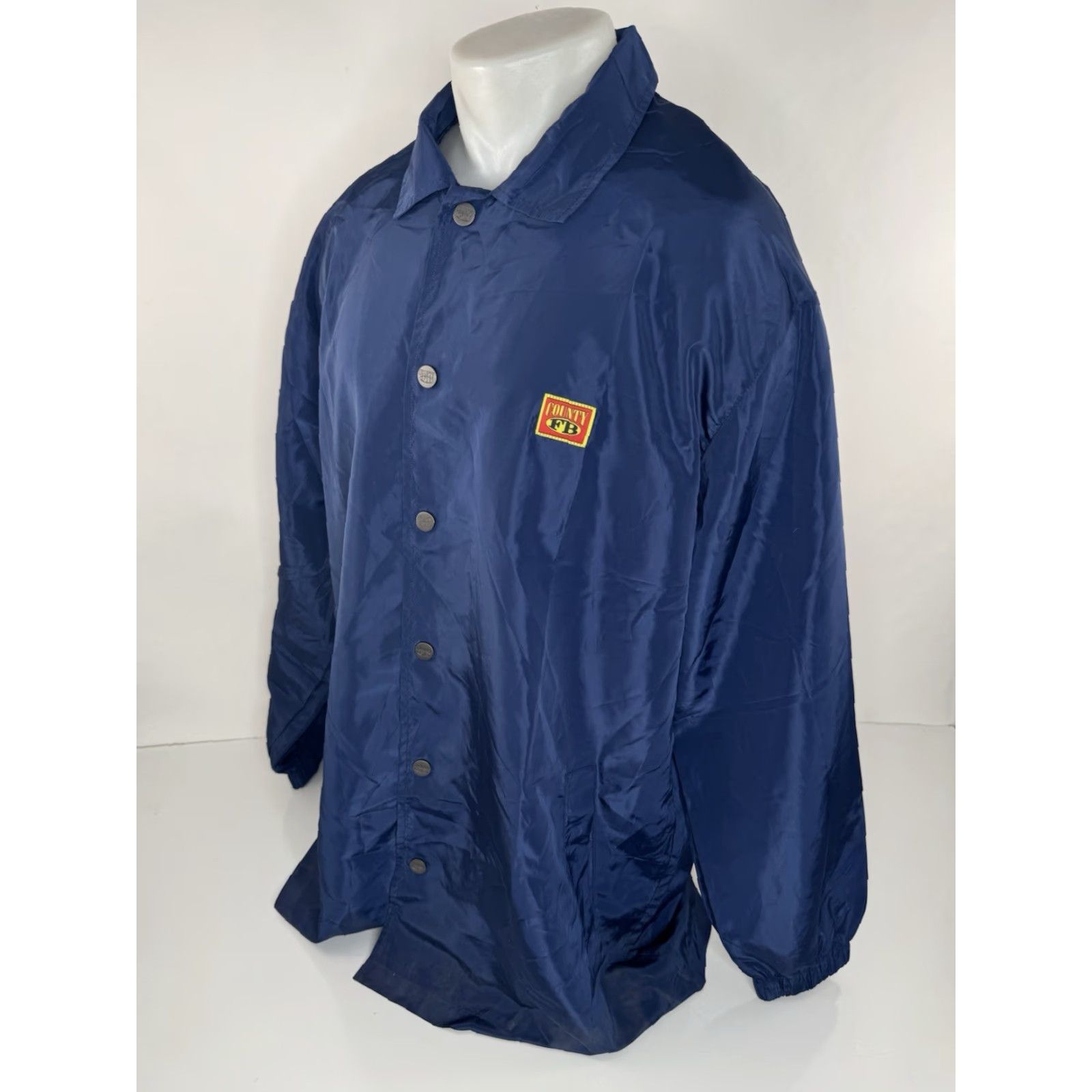 Vintage FB County USA - NEW w TAG Mens XL Windbreaker Jacket Blue USA Theme Windbreaker Jacket Mens XL Blue Size US XL / EU 56 / 4 - 2 Thumbnail