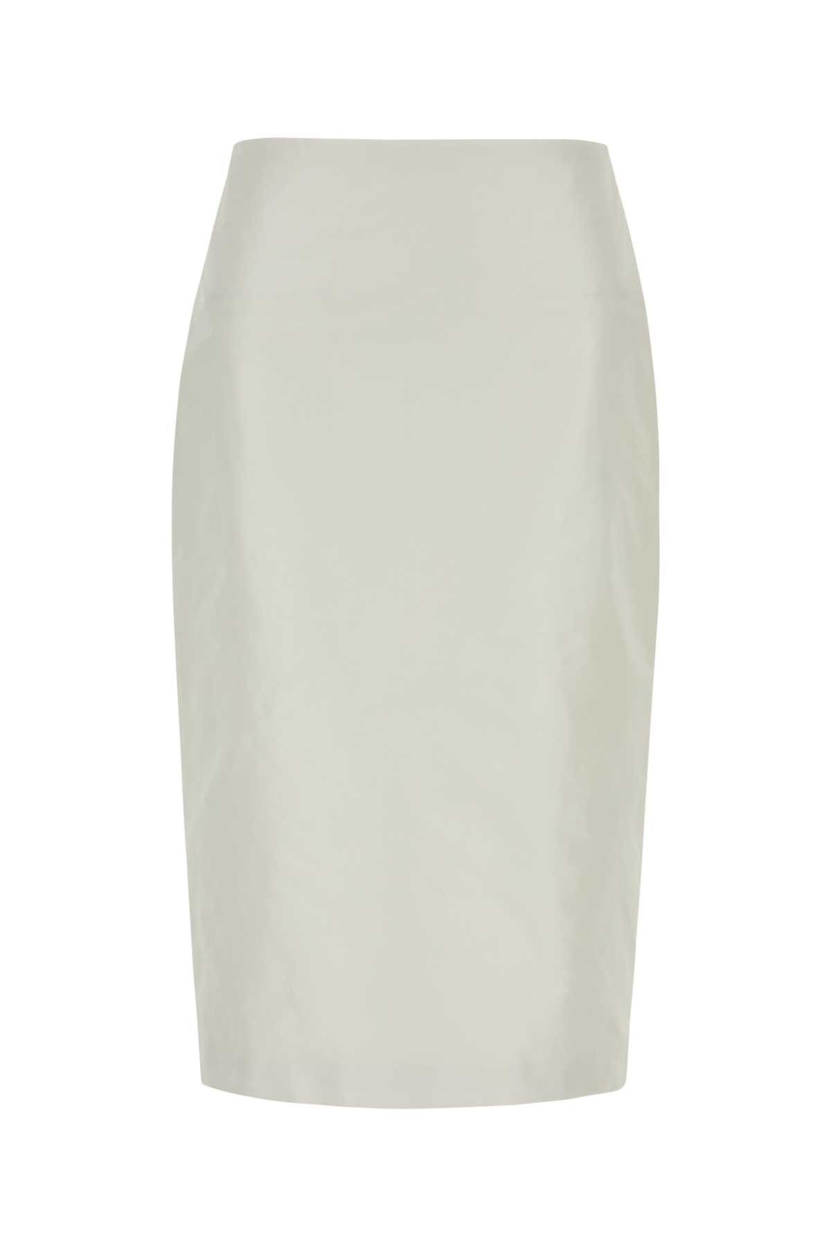 Jil Sander White Faille Skirt Size 27" / US 4 / IT 40 - 1 Thumbnail