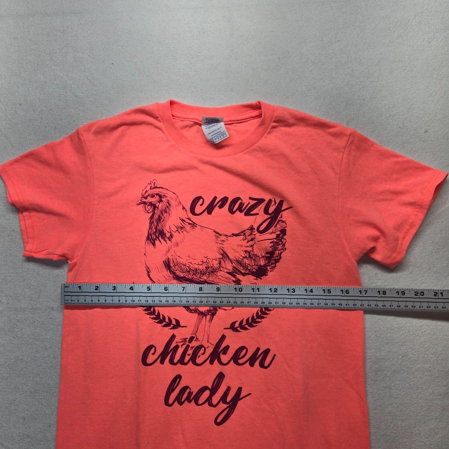 Delta Delta Vintage Crazy Chicken Lady T-Shirt Adult Women's Small Pink Cute Farm Gift Size S / US 4 / IT 40 - 4 Thumbnail