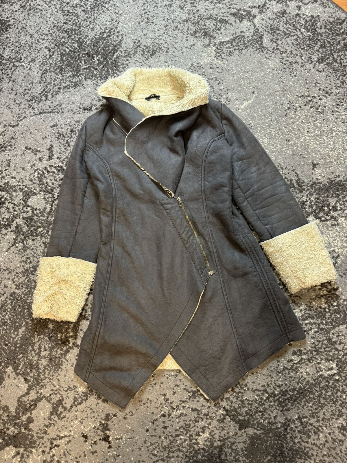If Six Was Nine × Japanese Brand × Vintage Vintage Y2K Fur Sheepskin Coat Owens Style Asymmetrical Sued Size US M / EU 48-50 / 2 - 5 Thumbnail