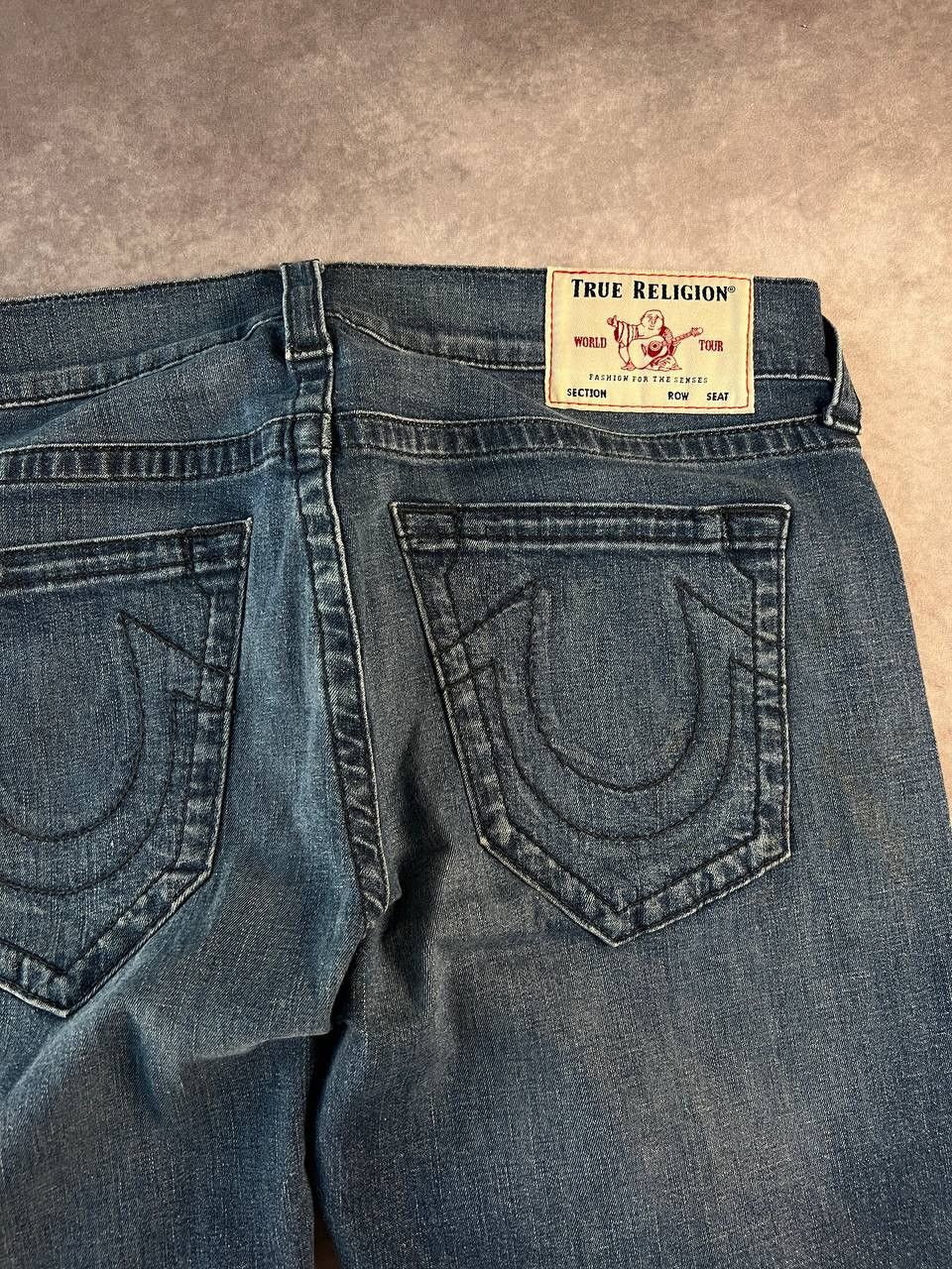 True Religion True Religion Ricky Dark Roper Wash Relaxed Straight Jeans Size US 34 / EU 50 - 3 Thumbnail