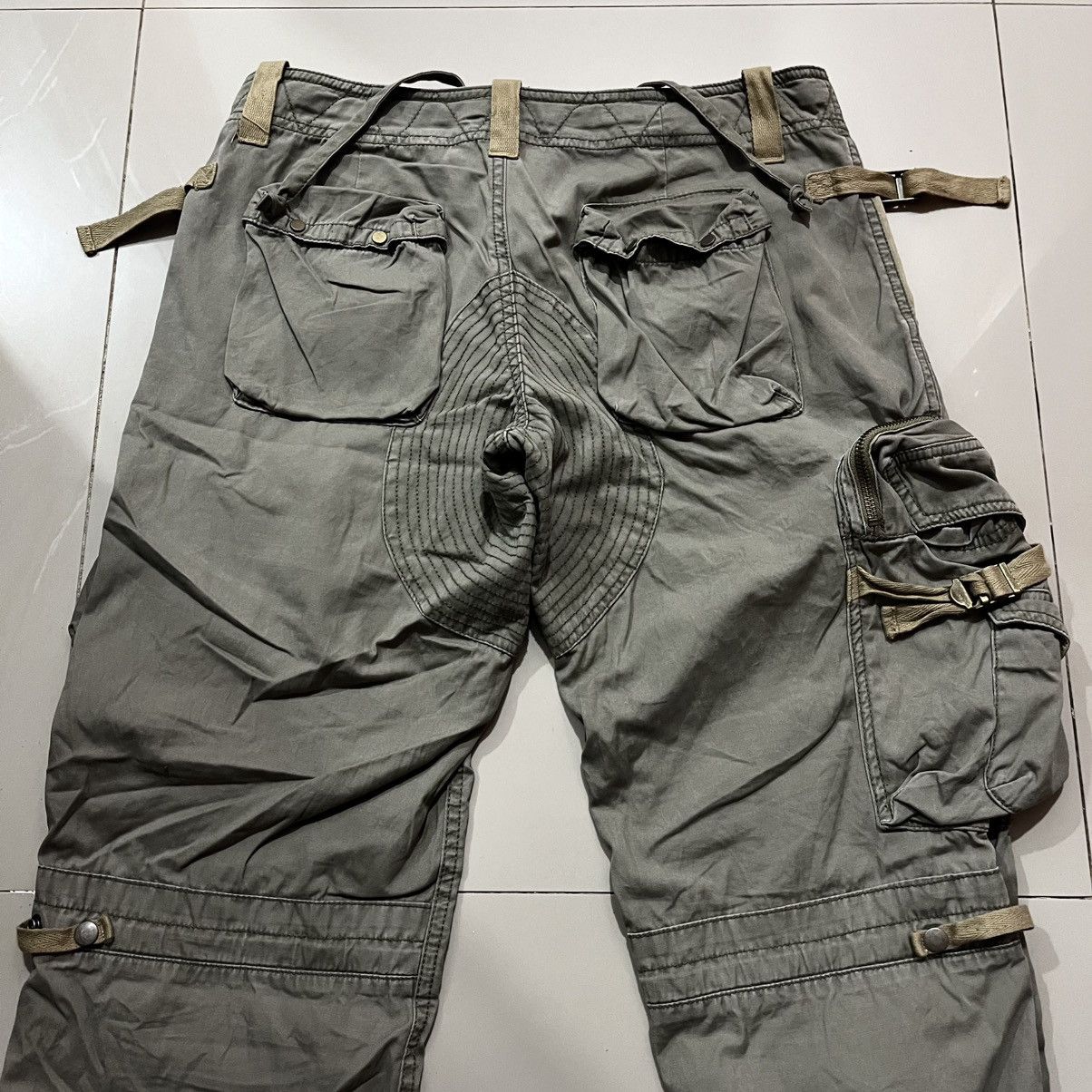 Ralph Lauren 2000’s RALPH LAUREN PARATROOPER DOUBLE KNEE 3D CARGO PANTS Size US 32 / EU 48 - 9 Thumbnail