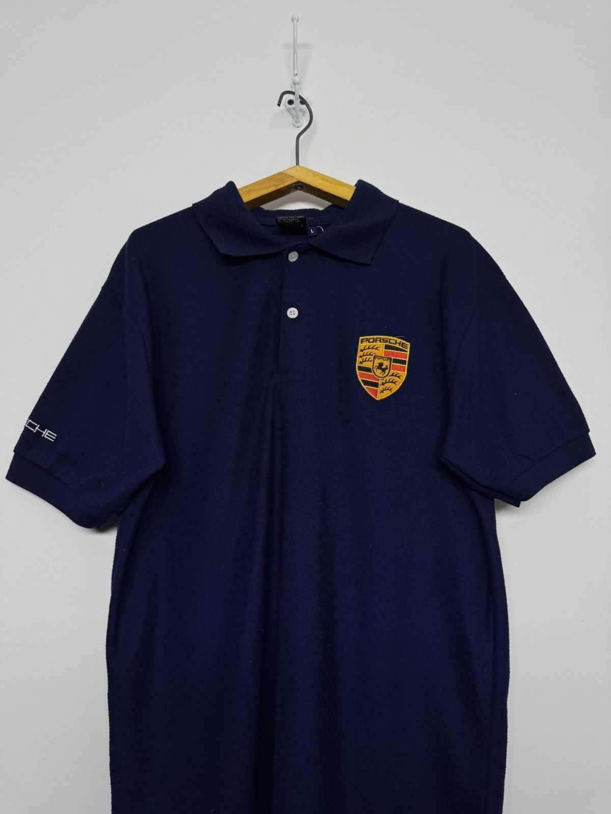 Porsche Design Y2K Porsche Sportscar Racing 2-Button Polo Shirt Size US L / EU 52-54 / 3 - 3 Thumbnail