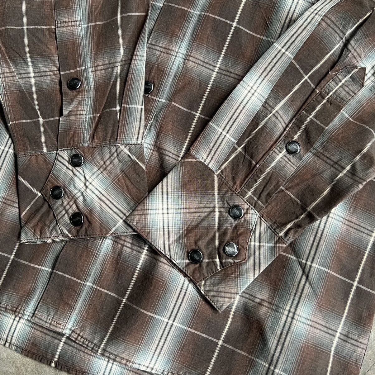 If Six Was Nine 2000s Schlussel Western Plaid Long Sleeve Button up Shirt Size US L / EU 52-54 / 3 - 5 Thumbnail