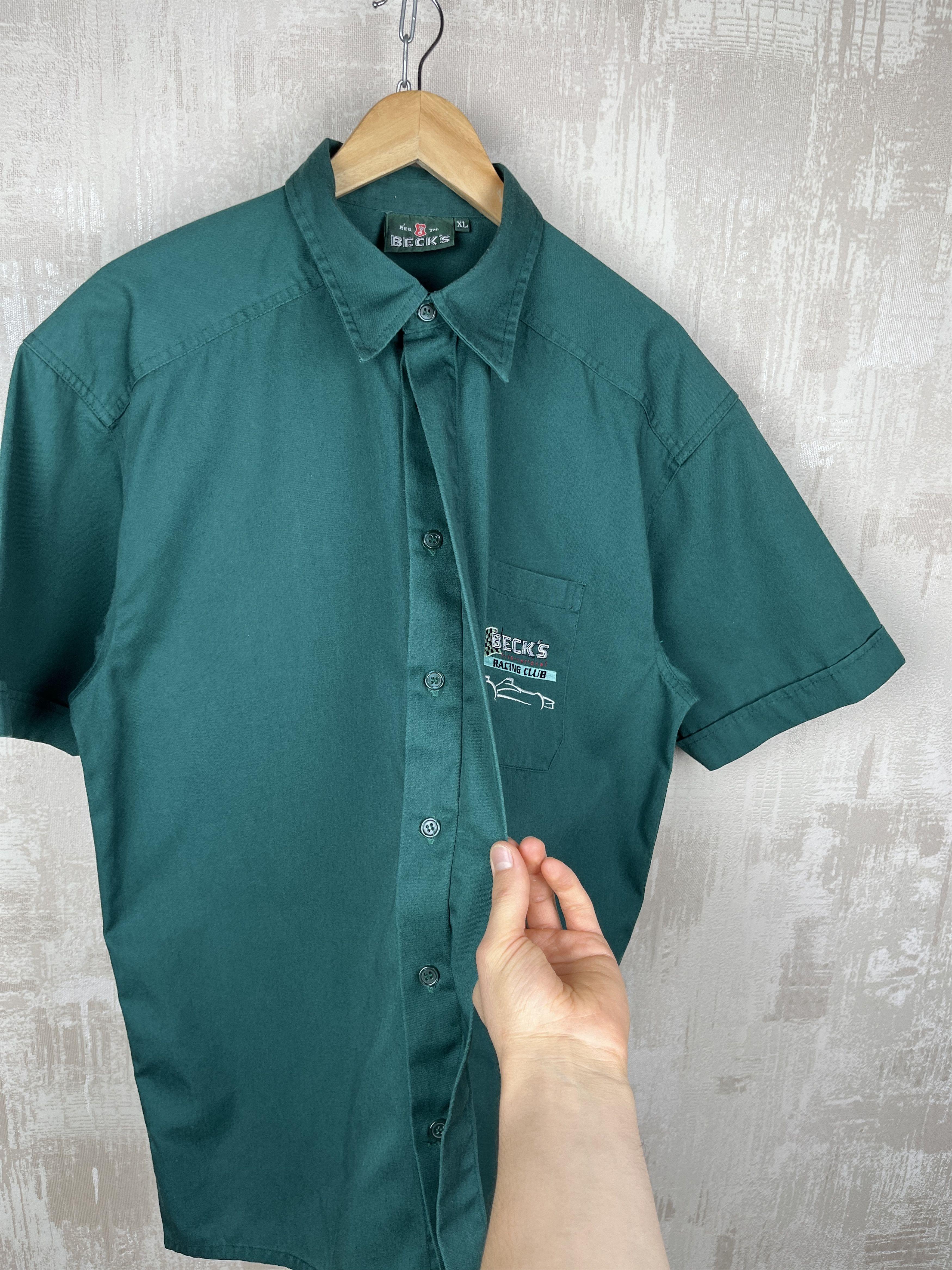 Formula 1 Vintage Beck's Racing Club Formula Uno F1 Short Sleeve Shirt Size US XL / EU 56 / 4 - 12 Thumbnail