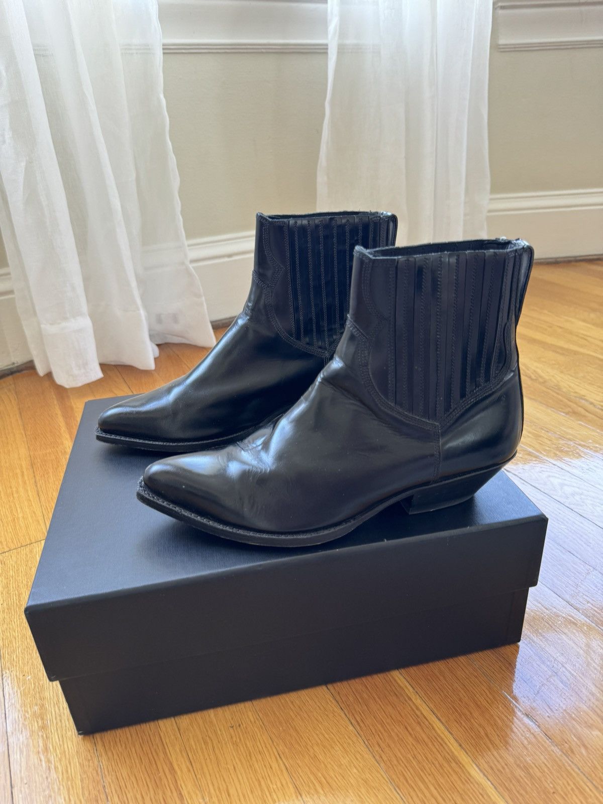 Hedi Slimane × Saint Laurent Paris Saint Laurent santiag fw14 boots Size US 7.5 / EU 40-41 - 3 Thumbnail