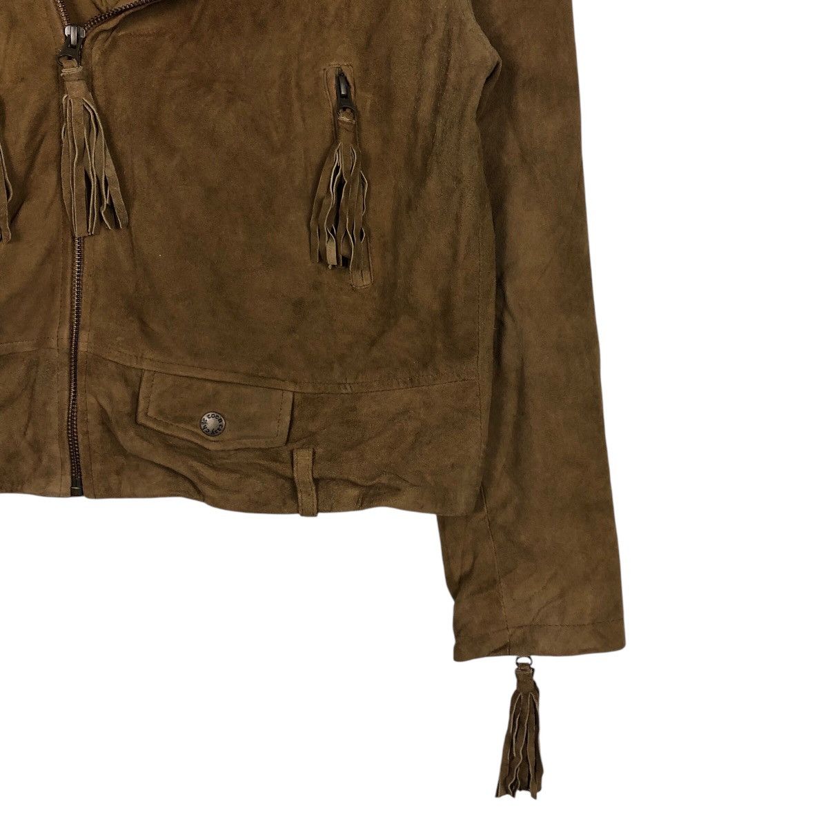 Japanese Brand 📌Vtg Leather Jacket Biker Coen Double Collar Issey Miyake Size US M / EU 48-50 / 2 - 6 Thumbnail