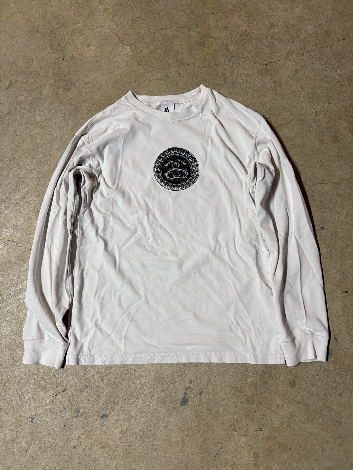 Nike × Stussy Nike x Stussy SS Logo Long-Sleeve T-shirt White Size XS Size US XS / EU 42 / 0 - 1 Thumbnail