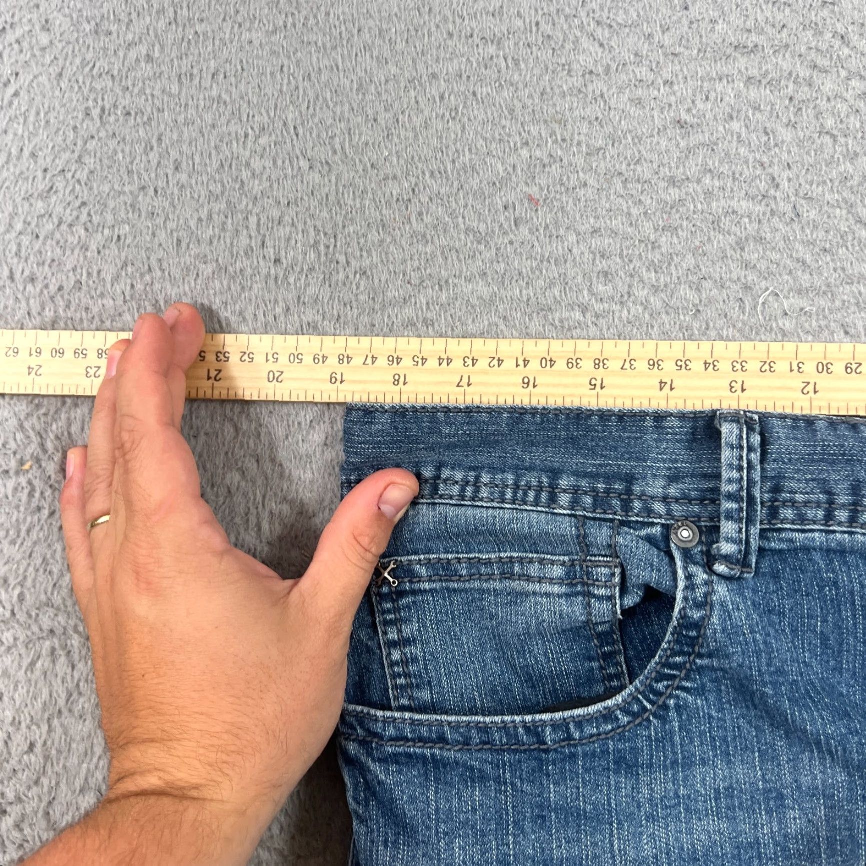 Vintage VINTAGE TK AXEL Men's Jeans Slim Straight Blue 36x32 Regular Denim 5-Pocket Stretch Casual Mens Size US 36 / EU 52 - 5 Thumbnail