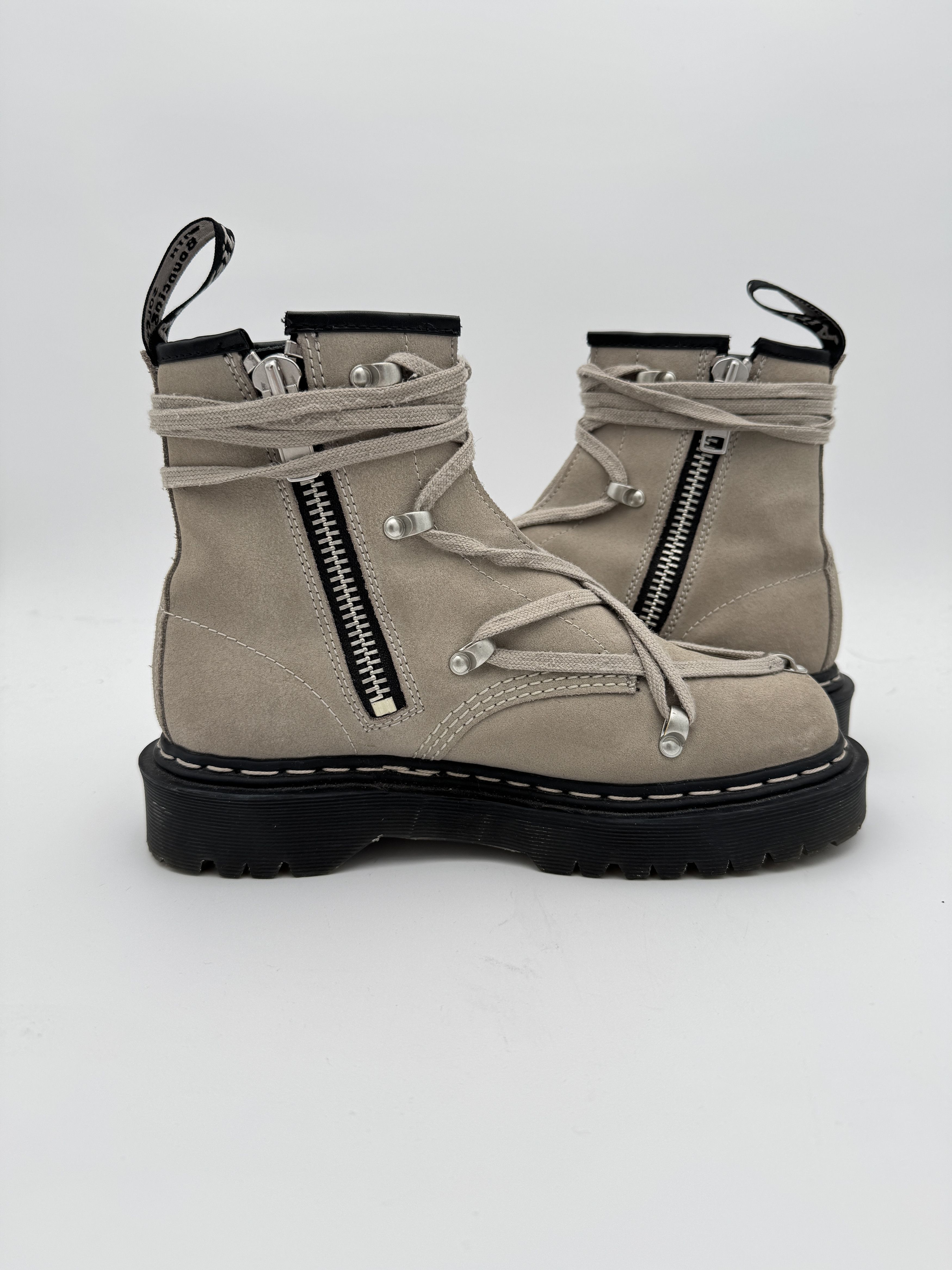 Dr. Martens × Rick Owens Rick Owens 1460 Bex Suede Lace Up Boot Taupe Size US 7.5 / EU 40-41 - 4 Thumbnail