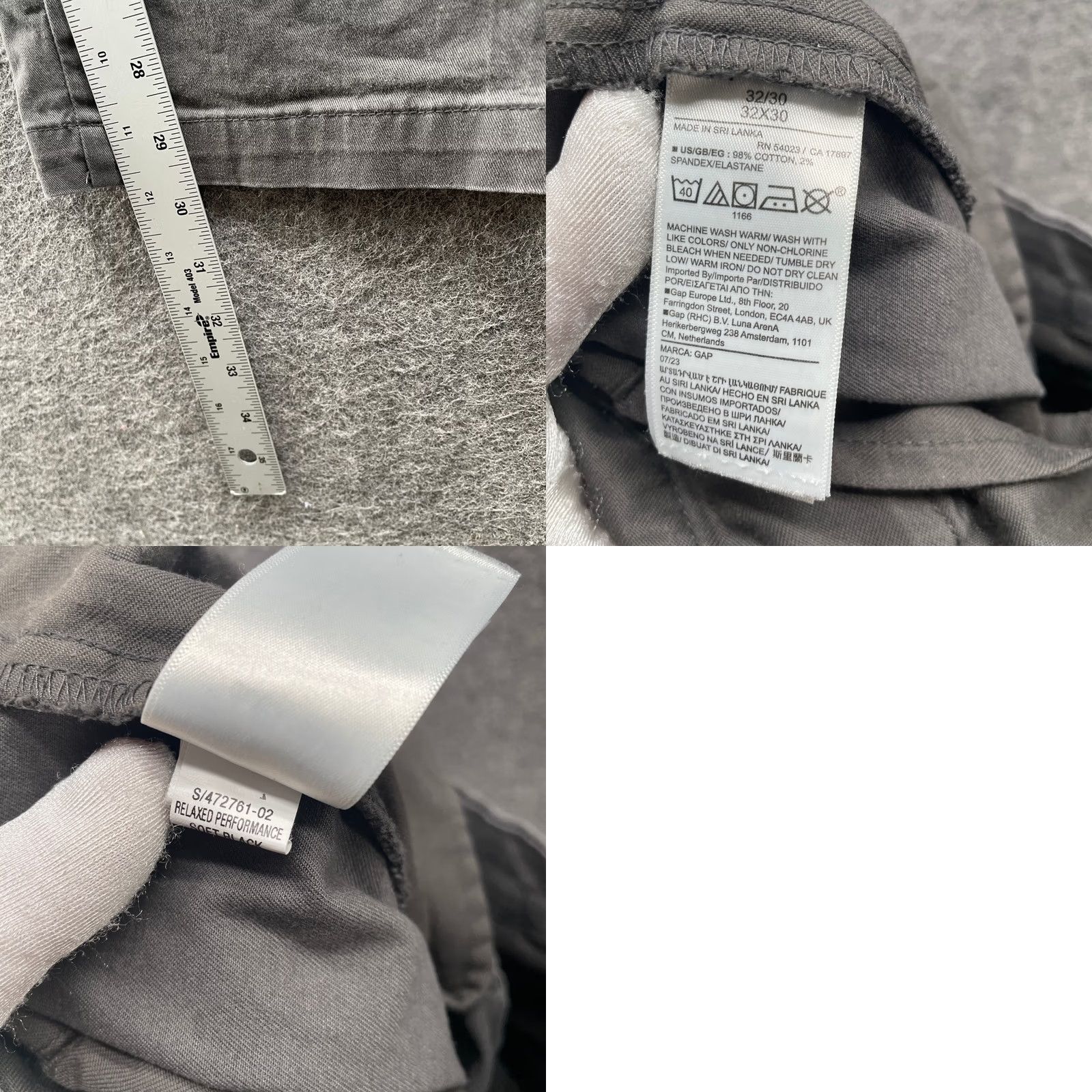 Gap VINTAGE? No — Gap Relaxed Khaki Chino Pants Mens 32x30 Gray Stretch Size US 32 / EU 48 - 8 Thumbnail