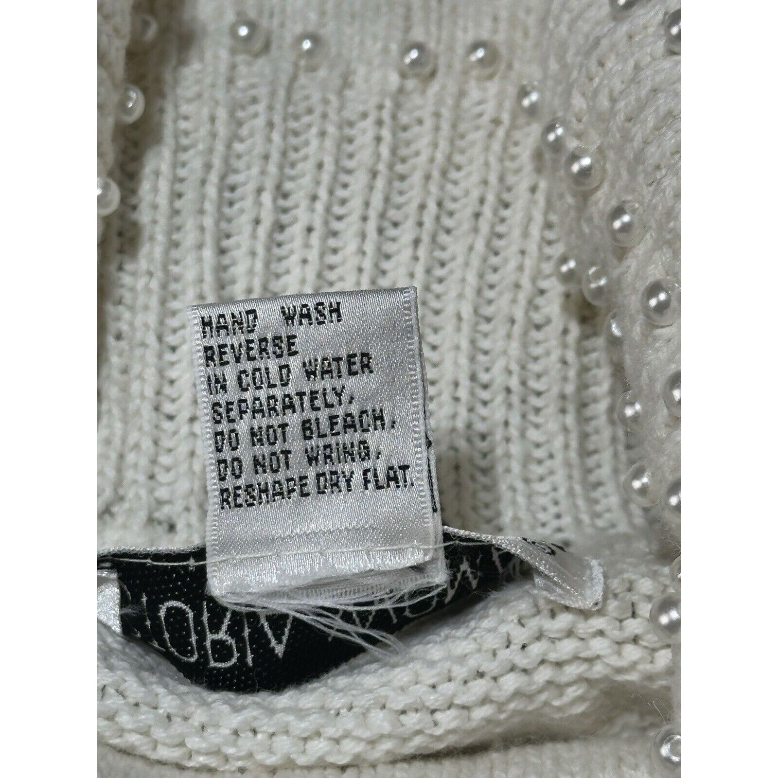 Other Vintage 80s Pearl Sweater Womens Plus 1X Winter Holiday Size XL / US 12-14 / IT 48-50 - 11 Thumbnail