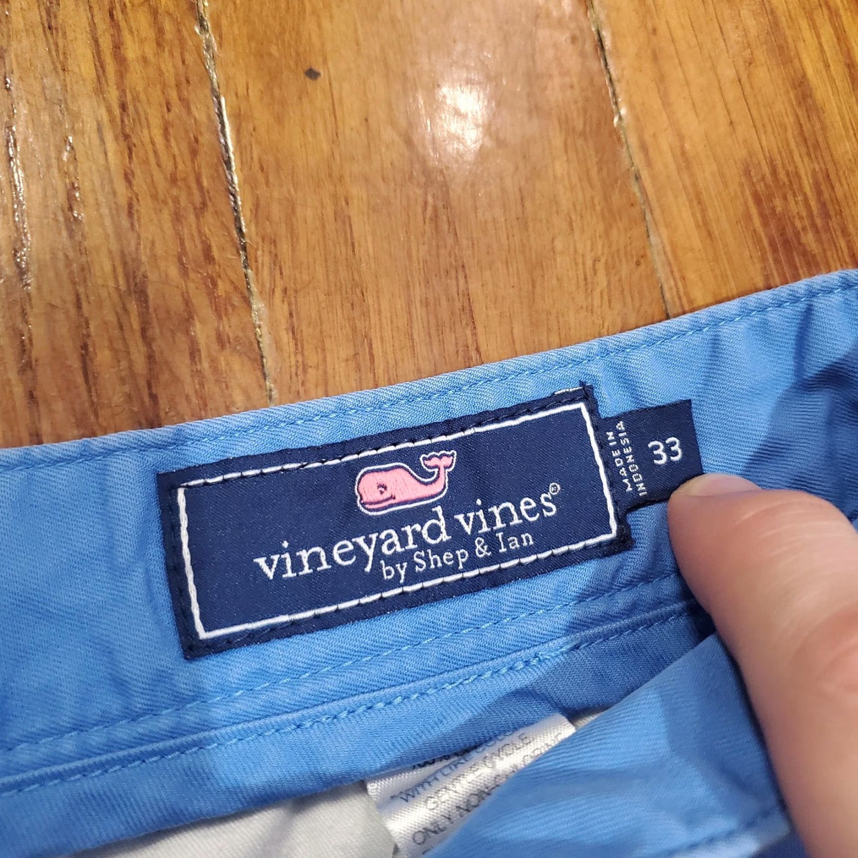 Vineyard Vines Vineyard Vines Club Short Shorts Mens 33 Chino Flat Front Blue 9in Inseam Casual Pockets Whale Logo 1H0213 Size US 33 - 6 Thumbnail