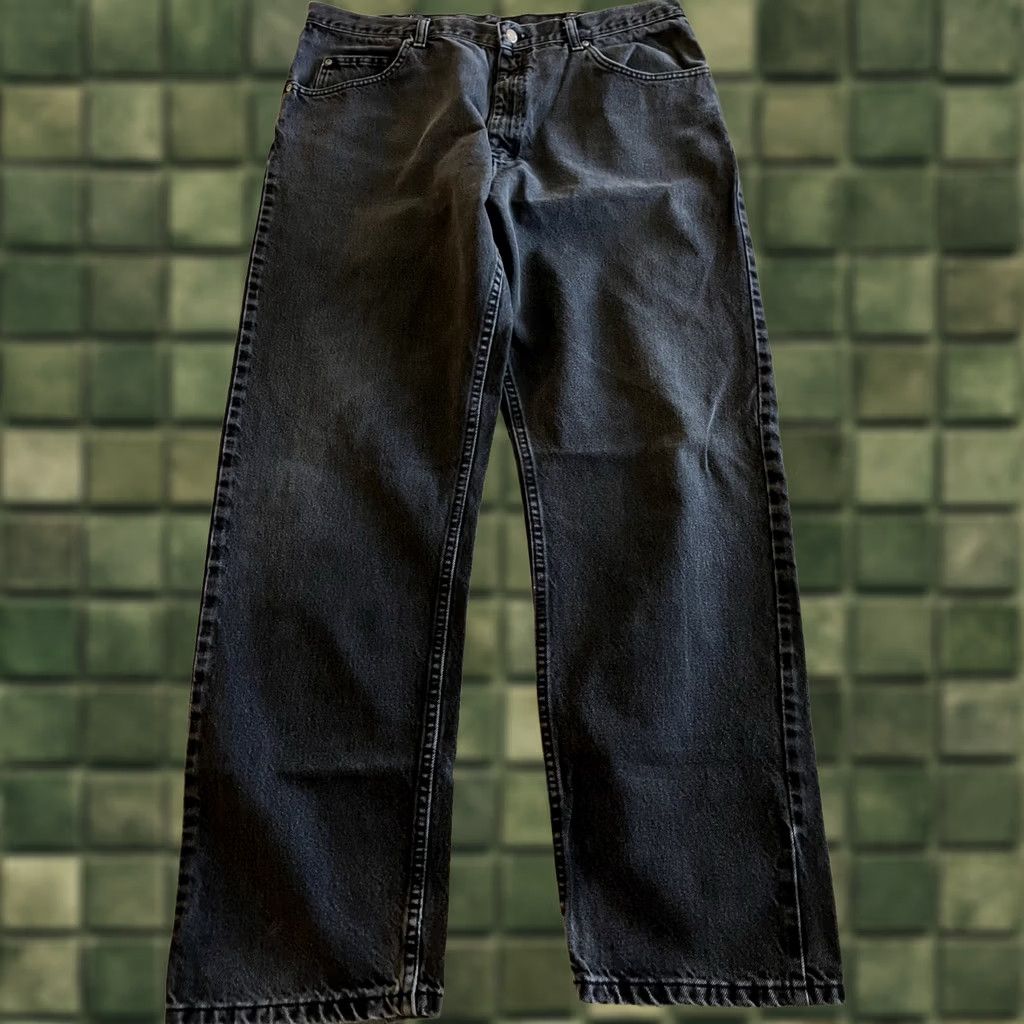 Wrangler VINTAGE Wrangler Authentic Jeans Mens 38x34 Black Cotton Regular 5-Pocket 32in Inseam Straight Jeans Mens Black Cotton Wrangler Authentic Jeans 38x34 Size US 38 / EU 54 - 1 Thumbnail