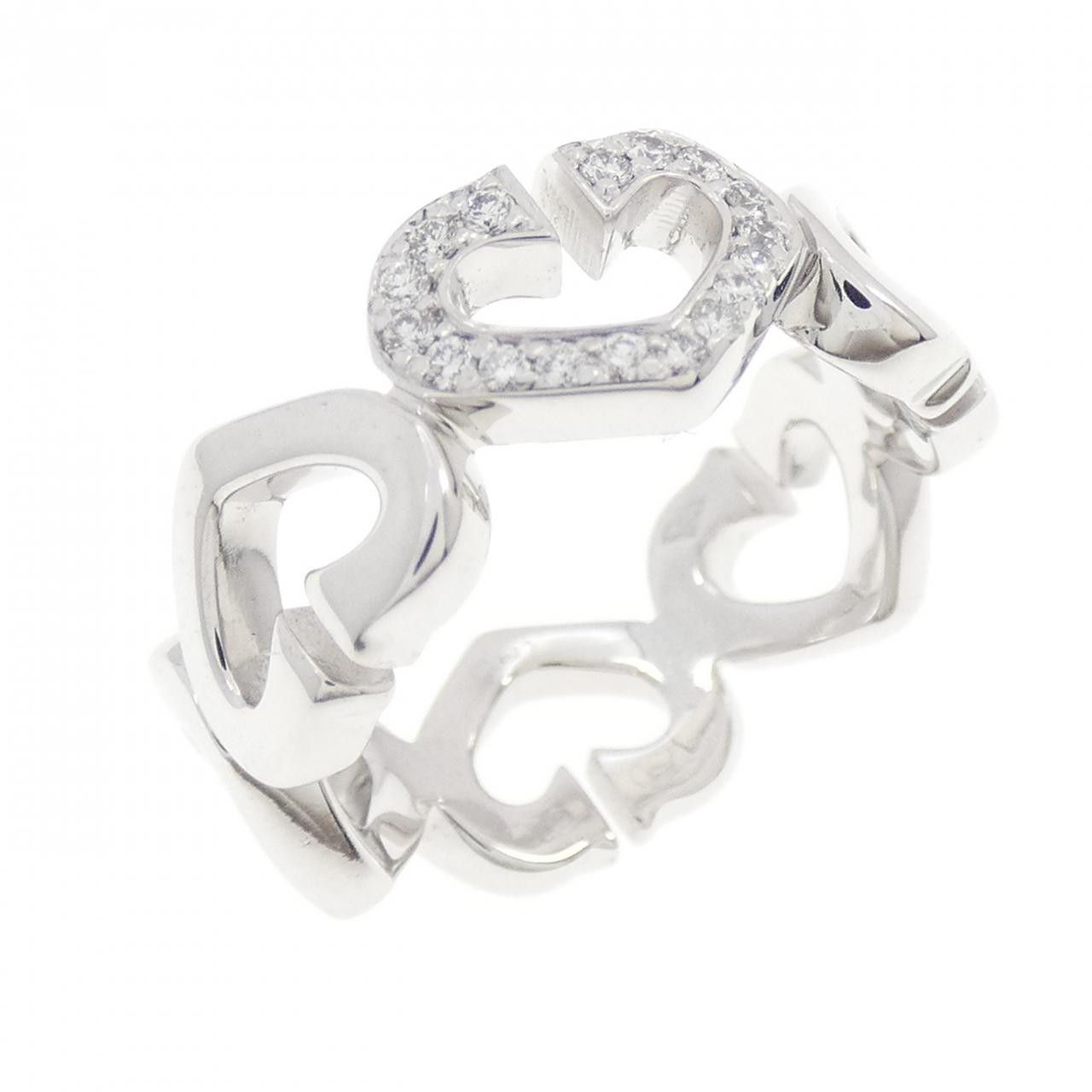 Cartier Cartier Cartier C Heart 750 White Gold Diamond Ring Size 6 Precious Metal Ring CRB4041500 DUTY FREE for USA Size ONE SIZE - 1 Thumbnail