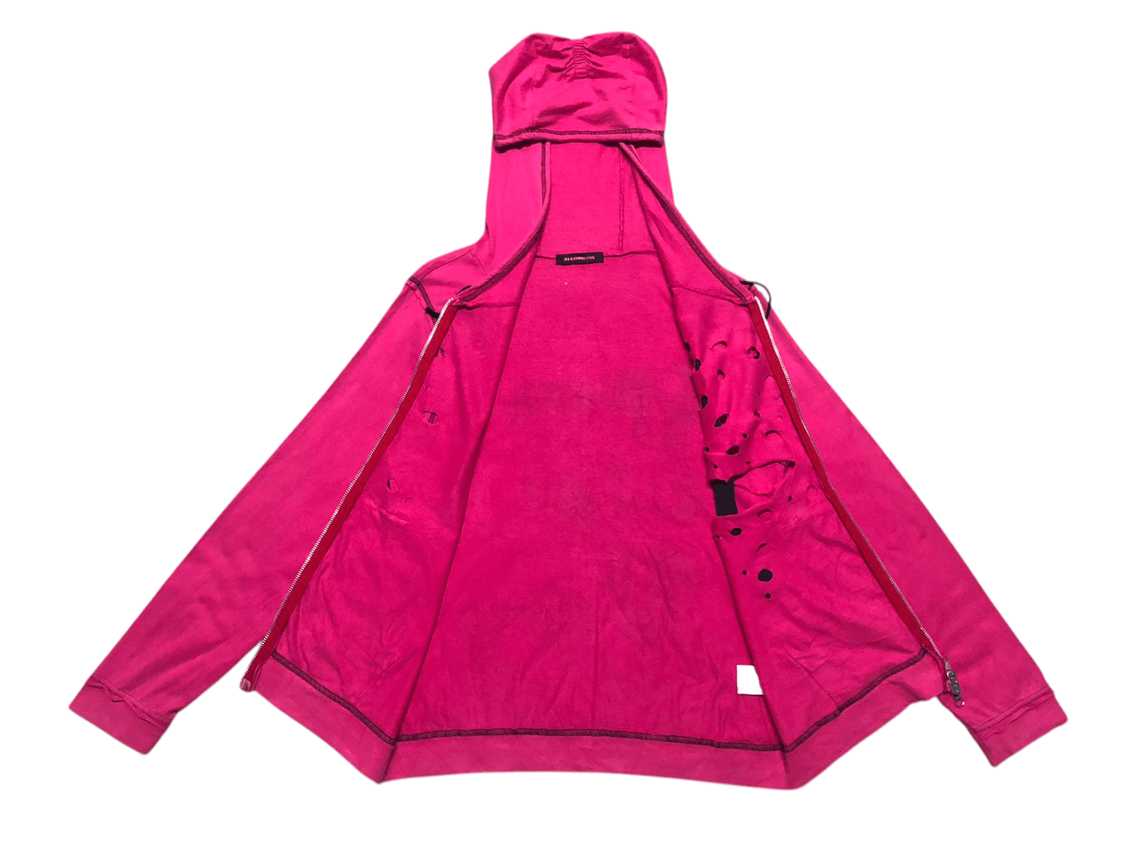 If Six Was Nine Algonquins PinkHoodie Zipper Seditionaries Style Distressed Size US M / EU 48-50 / 2 - 3 Thumbnail