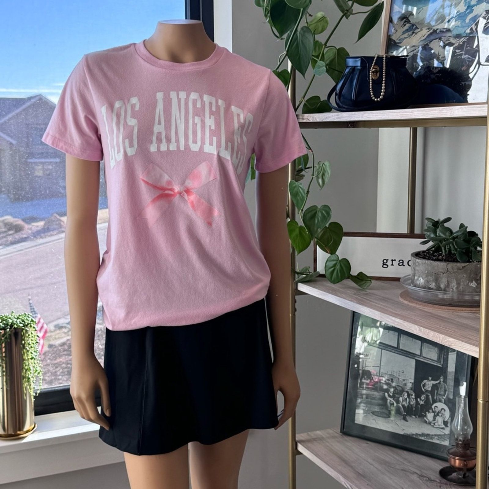 Other Grayson Threads, Los Angeles Pink Bow Tee, Size: Small Size S / US 4 / IT 40 - 2 Thumbnail