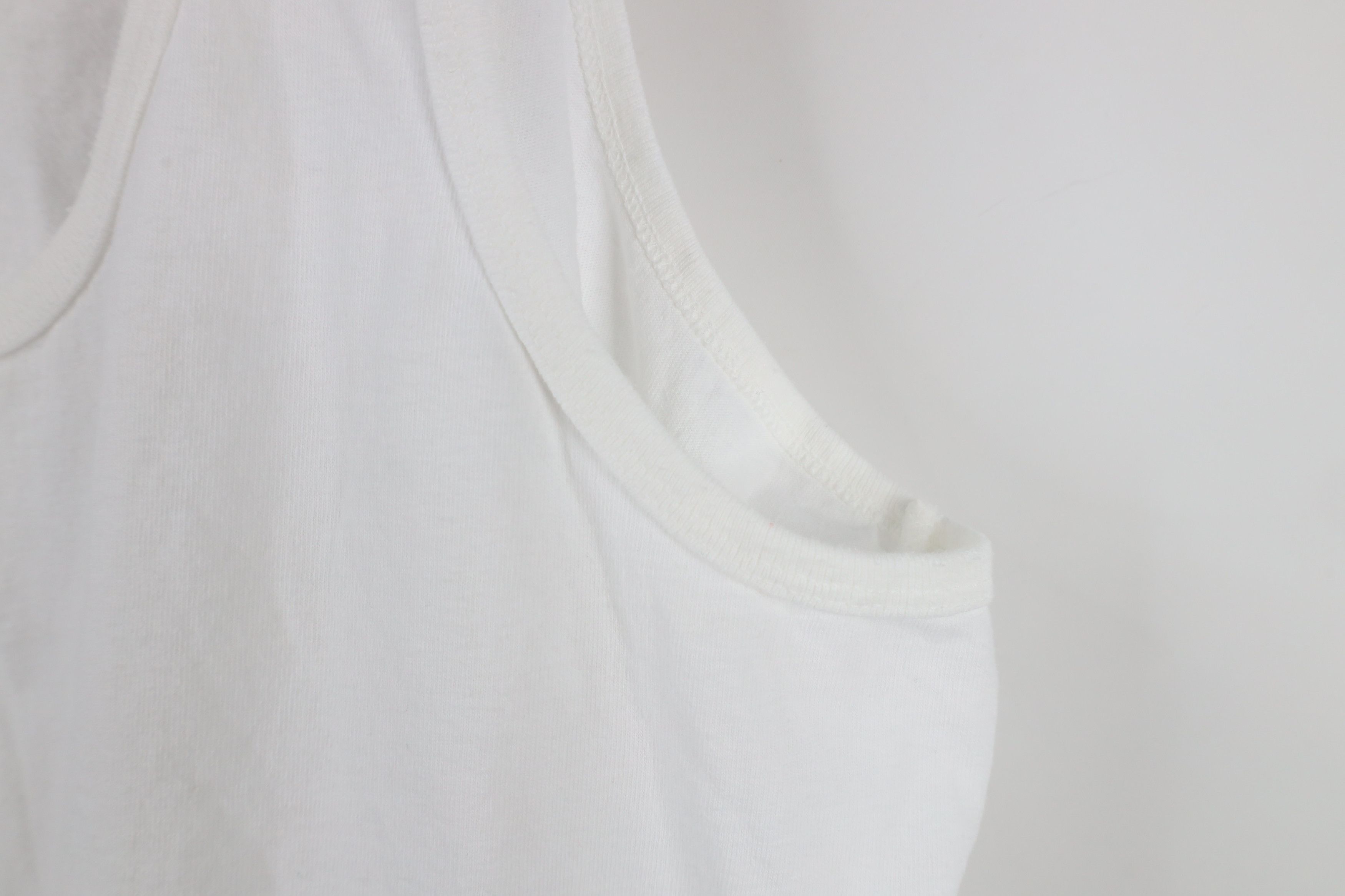 Vintage Vintage 90s Streetwear Cotton Tank Top T-Shirt White USA Size XXL / US 16-18 / IT 52-54 - 4 Thumbnail