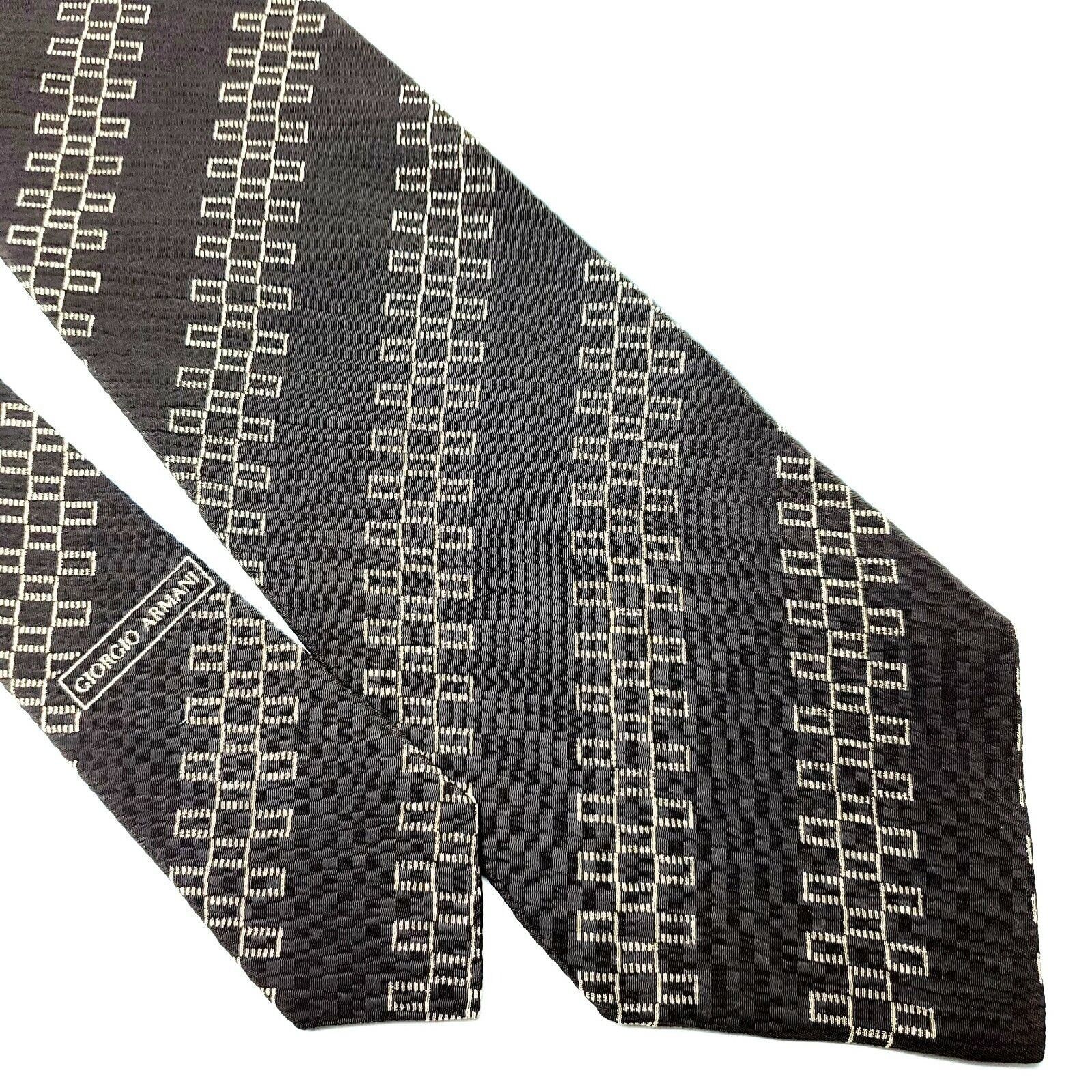 Giorgio Armani Giorgio Armani Cravatte Silk Tie Print Brown Short Size ONE SIZE - 1 Thumbnail