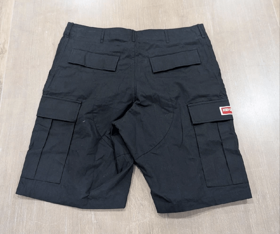 Kenzo KENZO Chino Cargo Workwear Shorts Black 54 US 38 Size US 38 / EU 54 - 3 Thumbnail