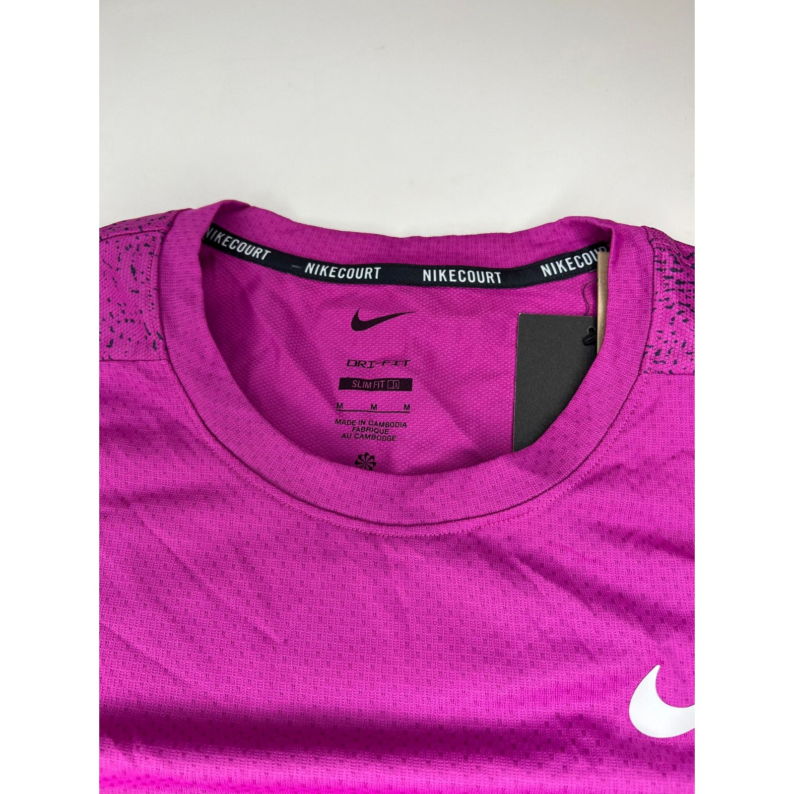 Nike Nike Court Slam Dri-Fit Tennis Shirt Hot Fuchsia Size US M / EU 48-50 / 2 - 4 Thumbnail