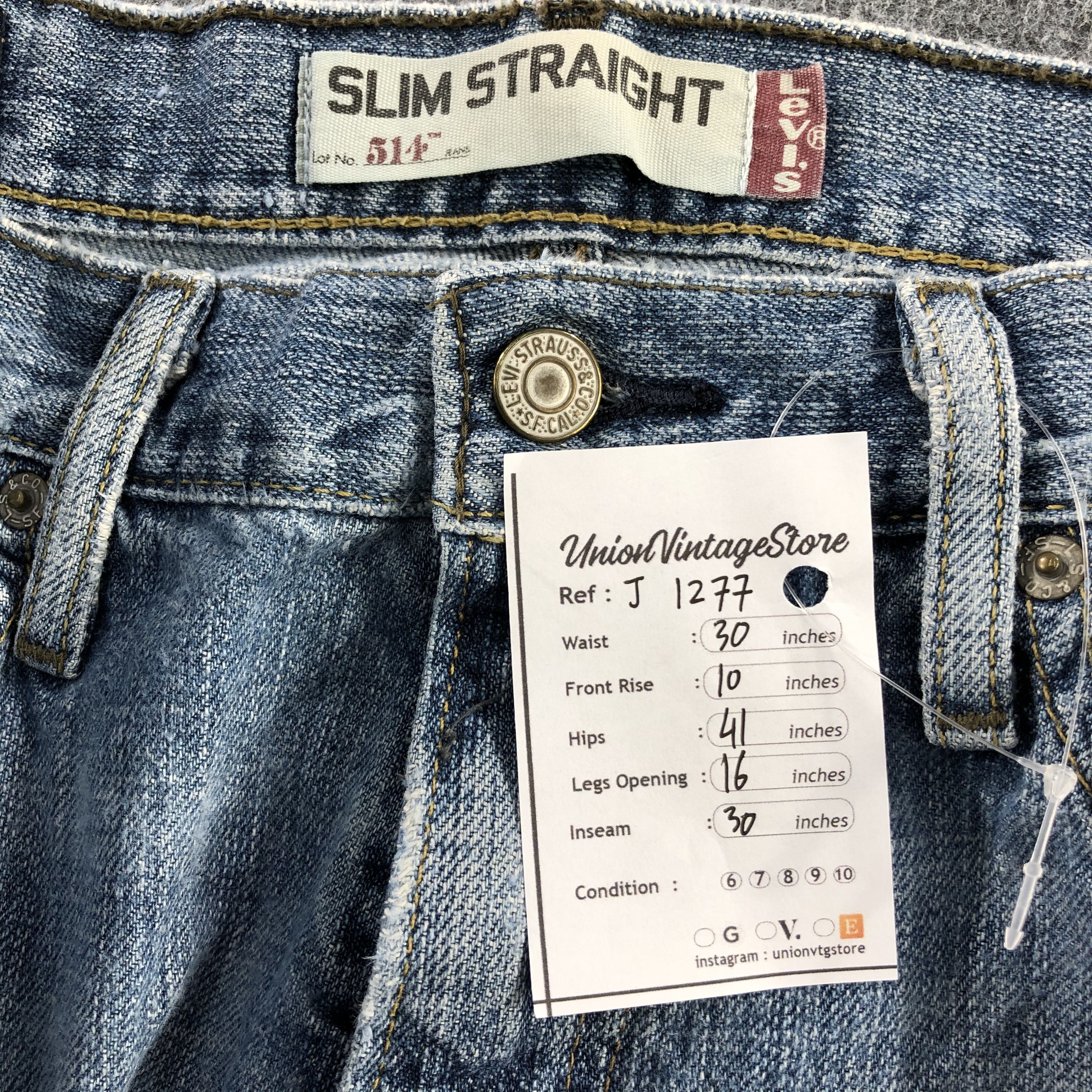 Levi's Vintage Mid Blue Levis 514 Jeans-J1277 Size US 30 / EU 46 - 13 Thumbnail