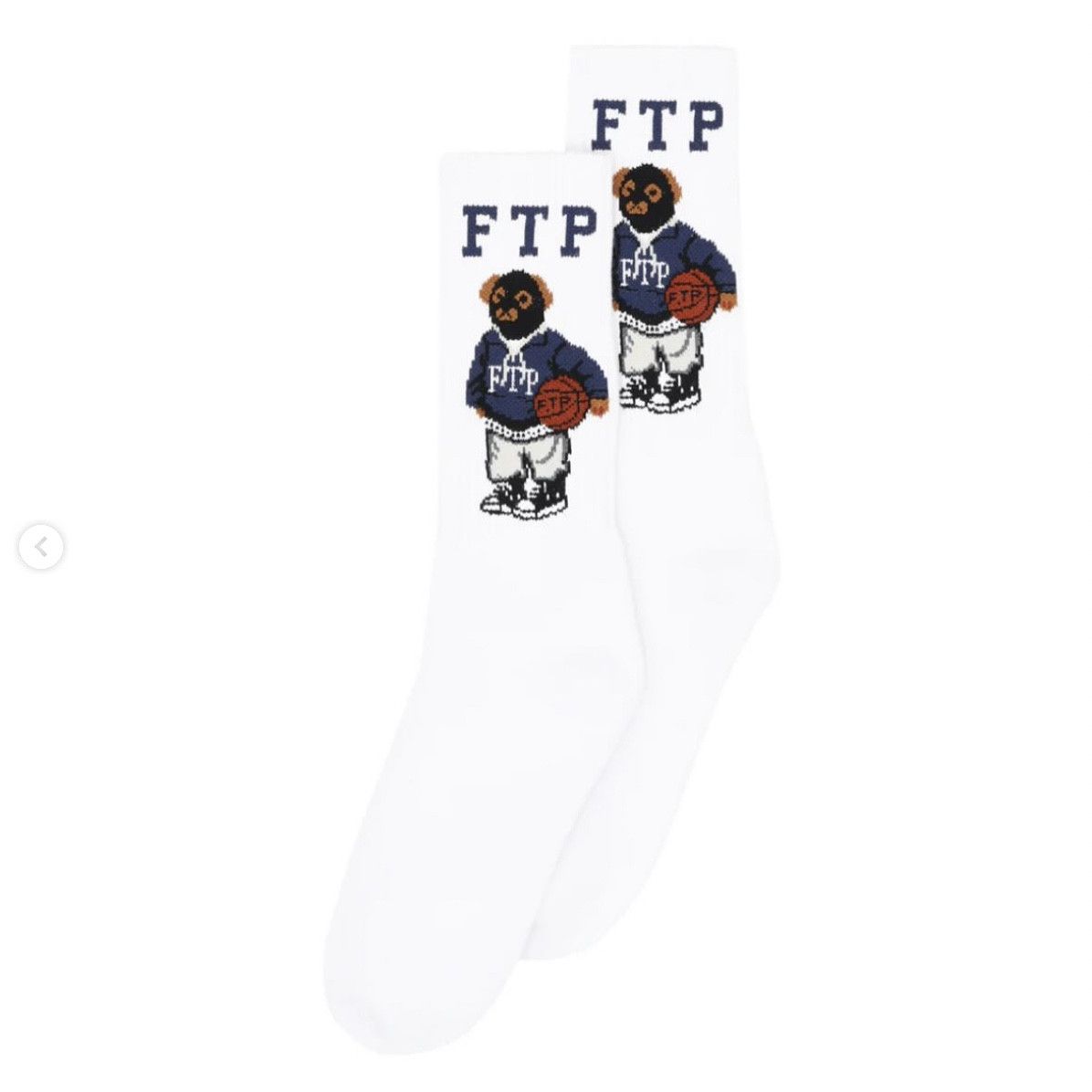 FTP POLO BEAR SKI MASK SOCKS - WHITE (OS)