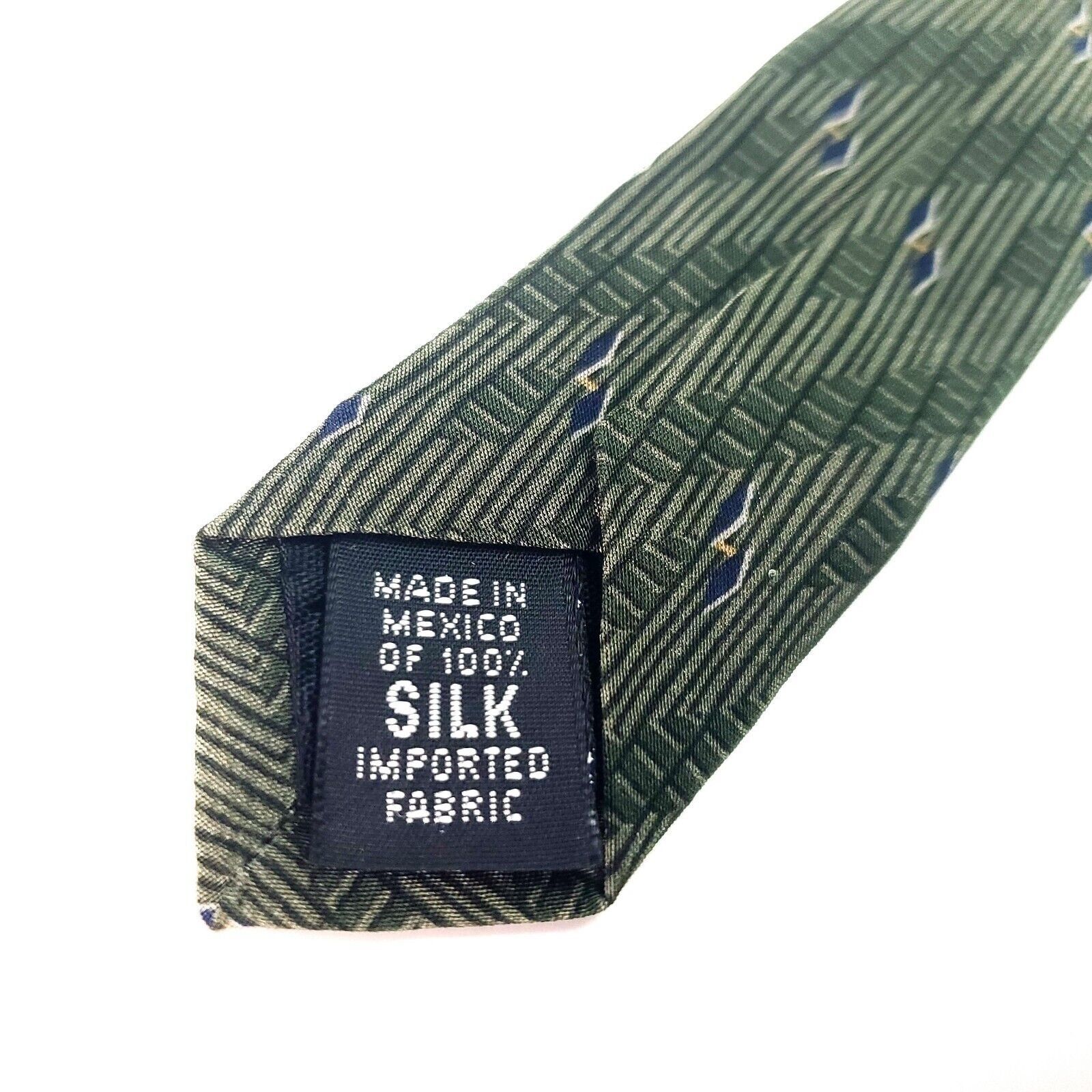 Bill Blass Bill Blass Black Label Silk Tie Green Short Print Size ONE SIZE - 6 Thumbnail