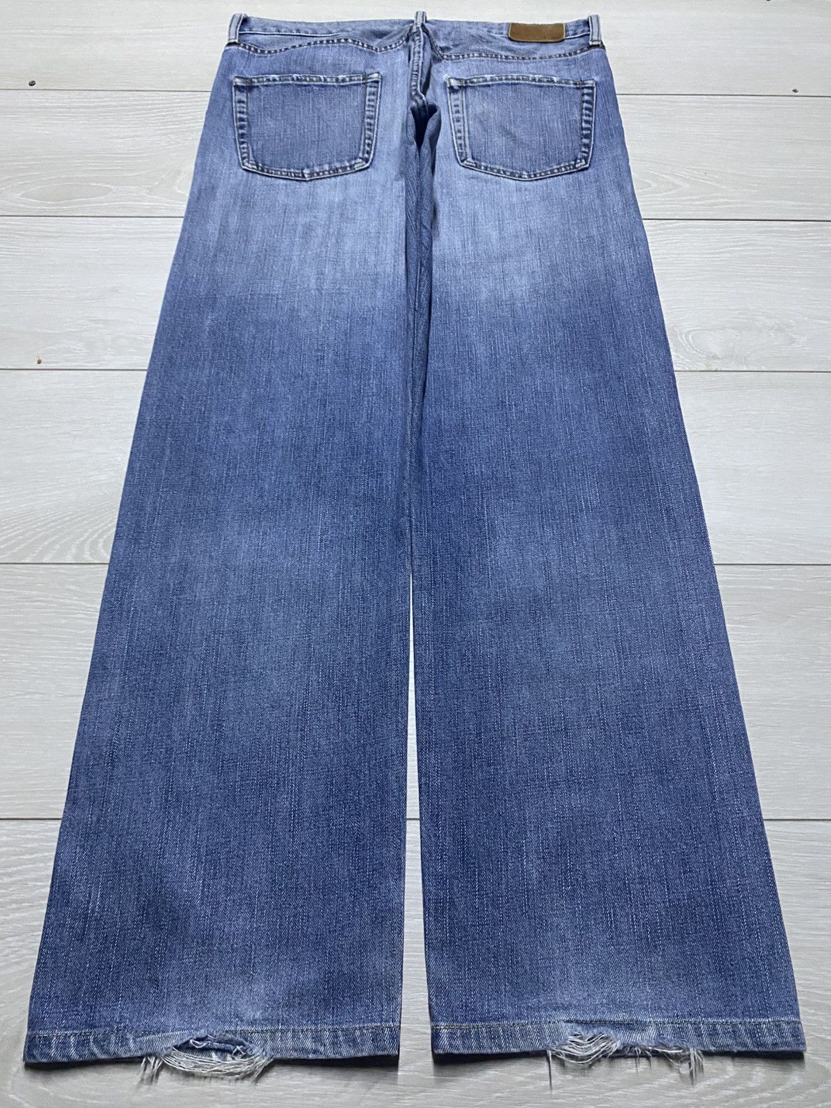 Uniqlo Vintage Japanese Brand Uniqlo S003 Faded Wash Baggy Jeans Size US 33 - 2 Thumbnail