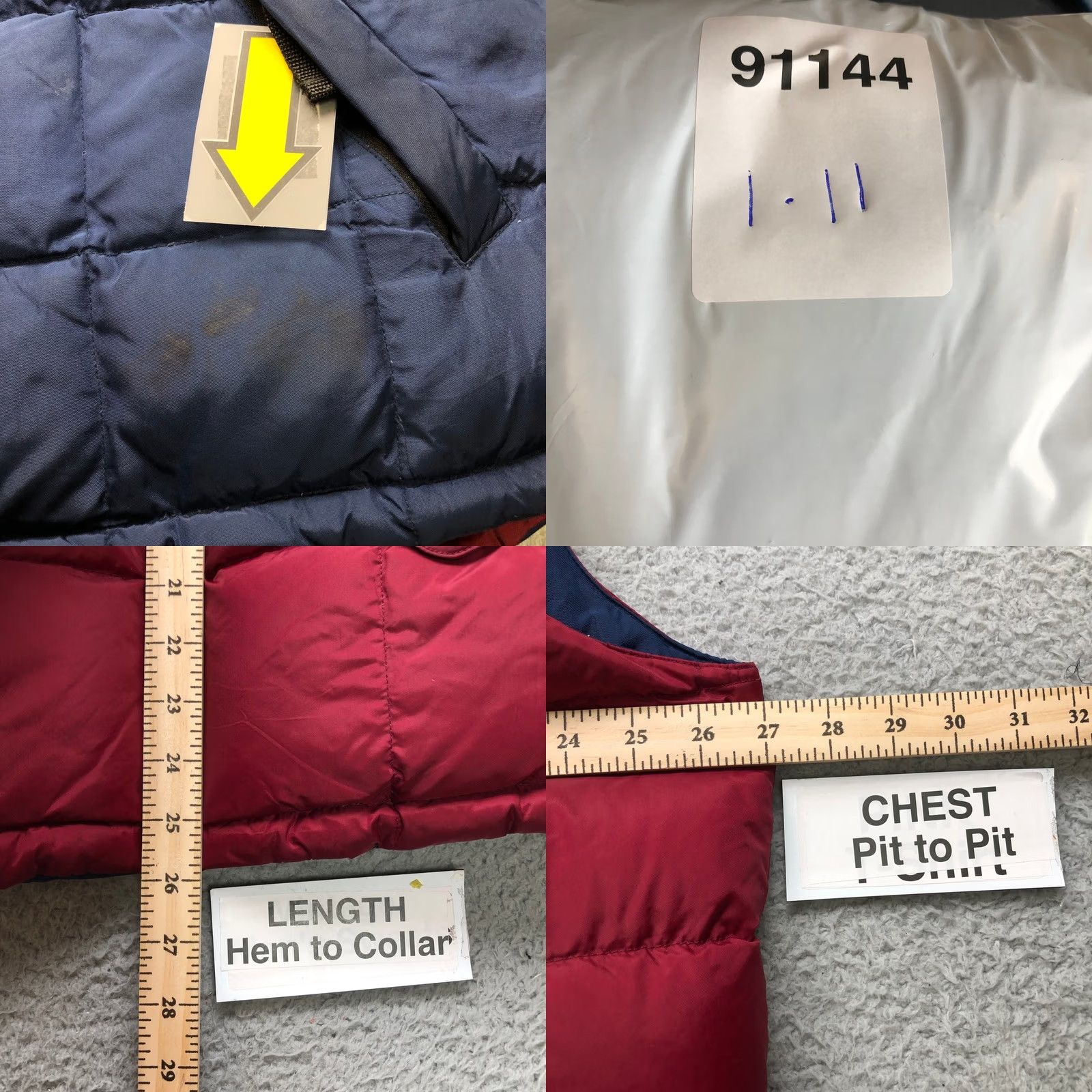 Gap VINTAGE Gap Quilted Reversible Waterfowl Down Filled Puffer Vest Nylon Mens XL Red 90s Outdoor Zip Pockets Quilted Wool Free? Size US XL / EU 56 / 4 - 8 Thumbnail