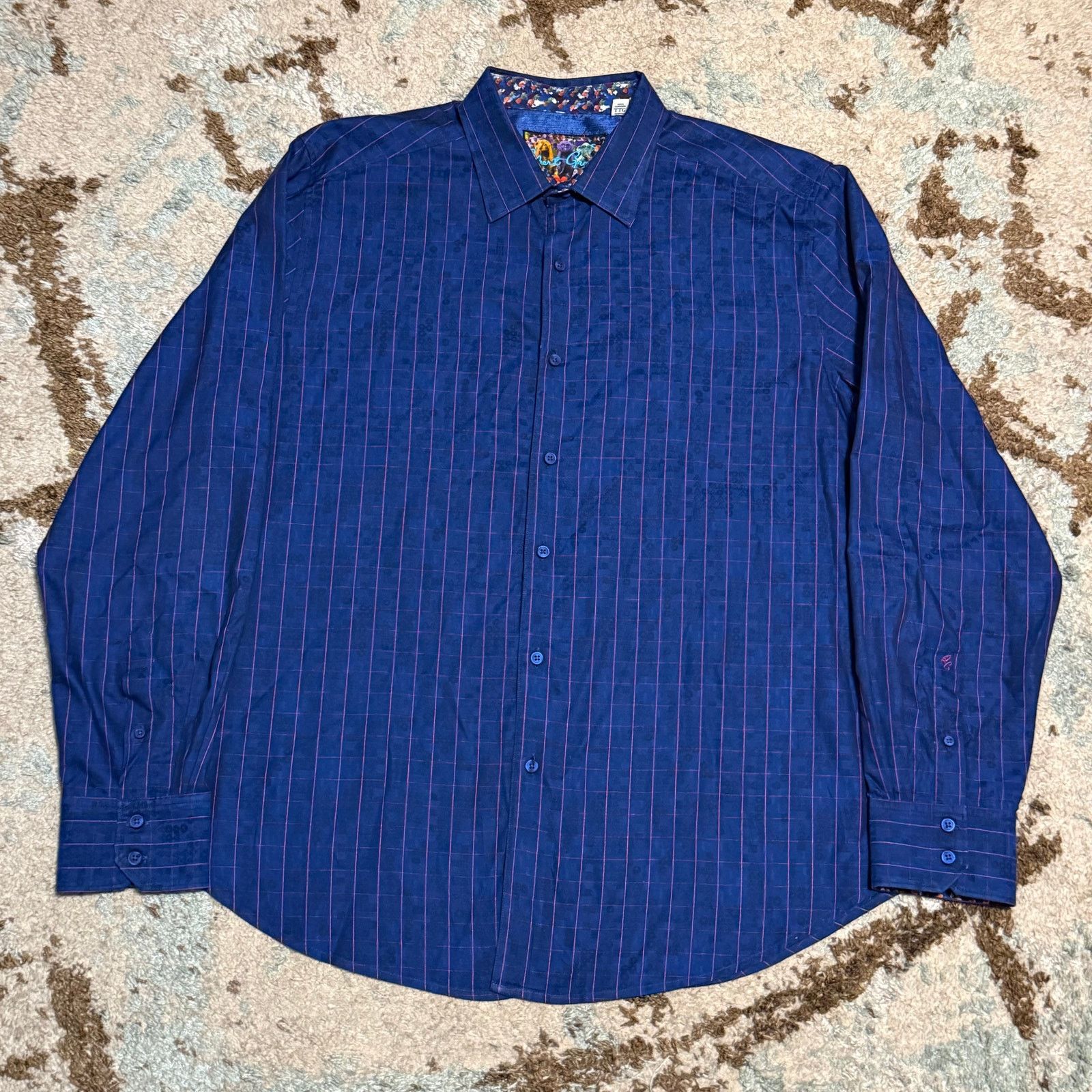 Robert Graham Robert Graham Pineapple Flip Cuff Windowpane Shirt Size 2XL Size US XXL / EU 58 / 5 - 1 Thumbnail